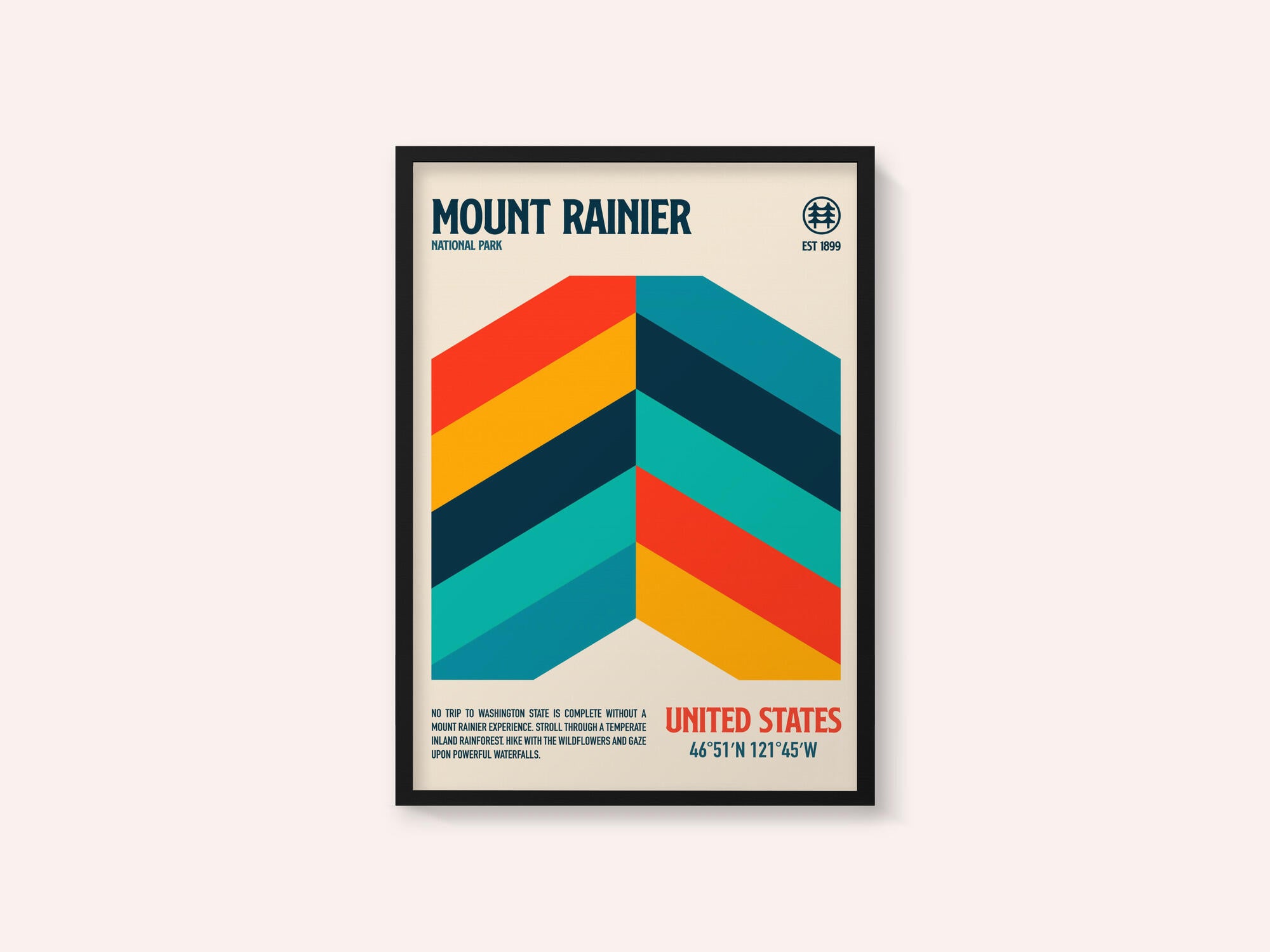 Mount Rainier National Park Travel Poster