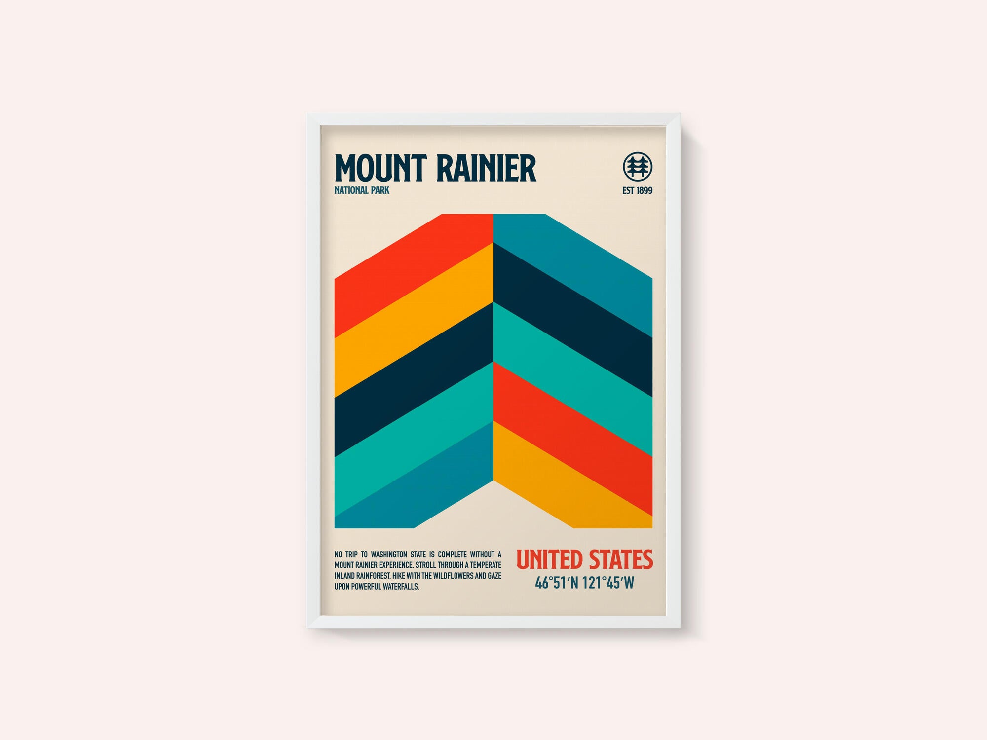 Mount Rainier National Park Travel Poster