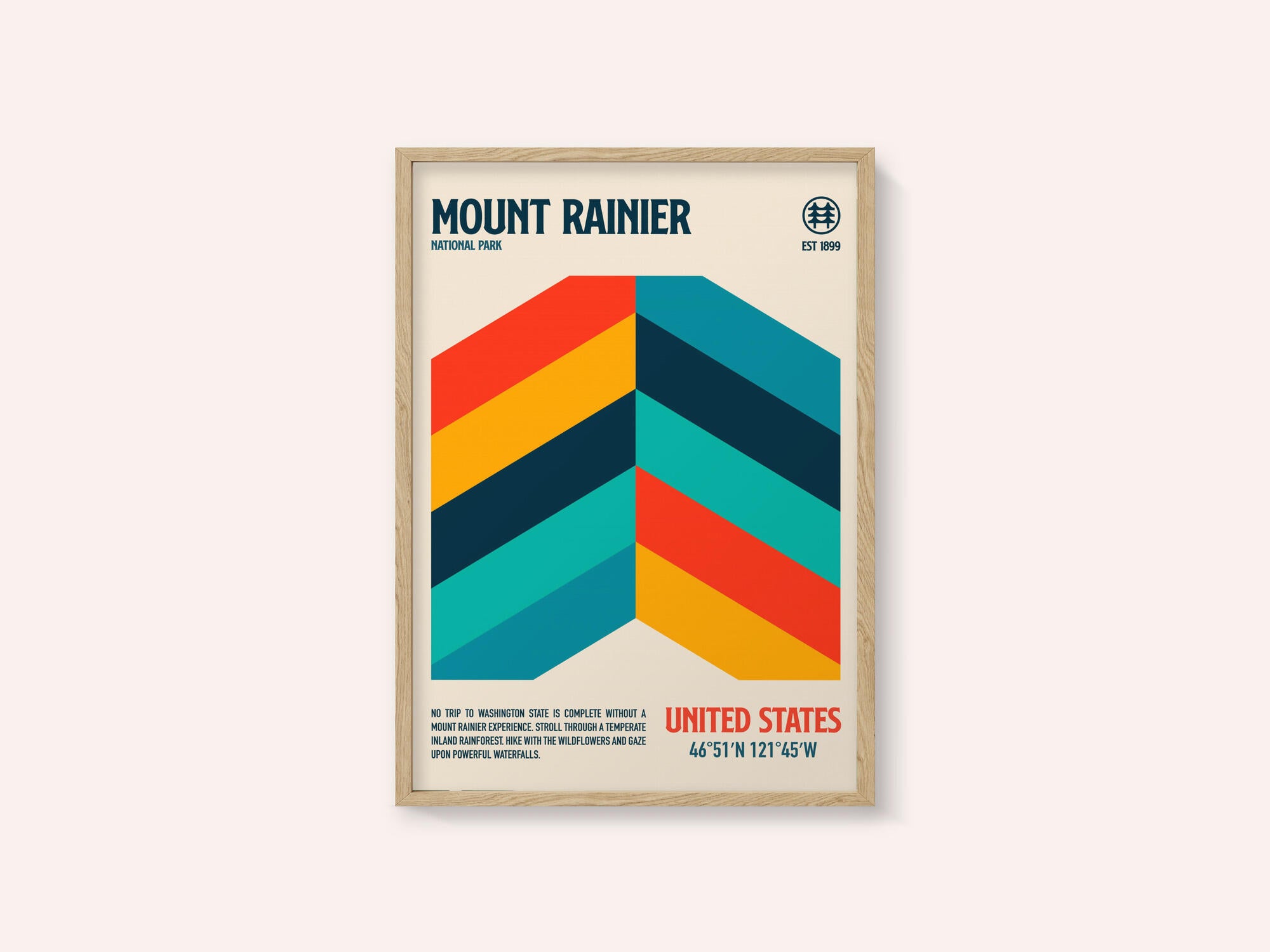 Mount Rainier National Park Travel Poster