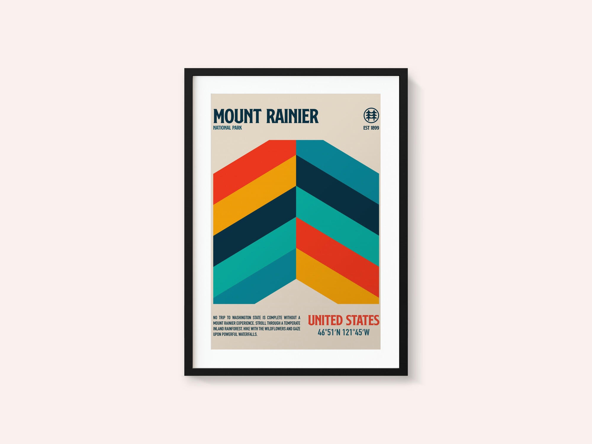 Mount Rainier National Park Travel Poster