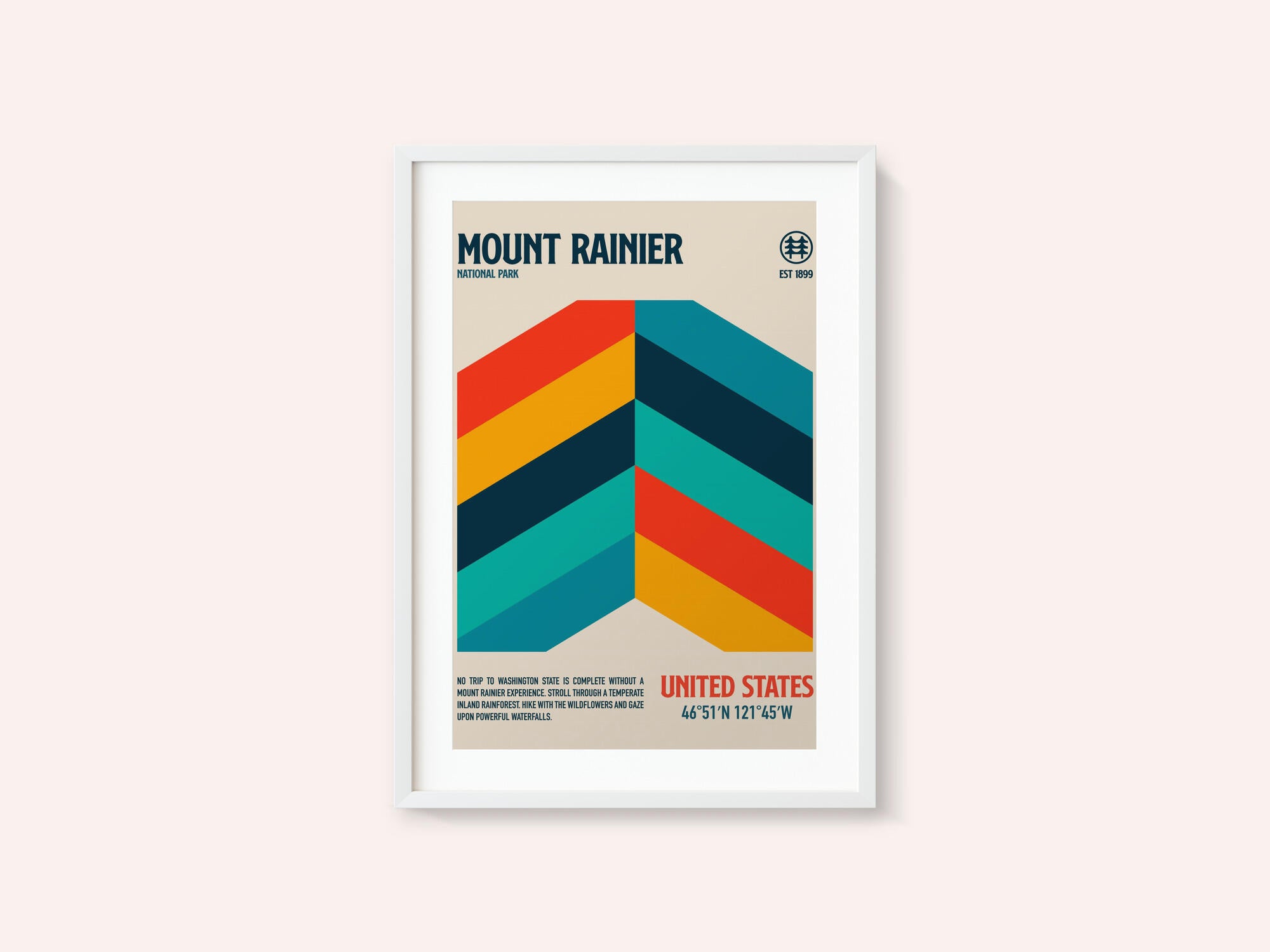 Mount Rainier National Park Travel Poster