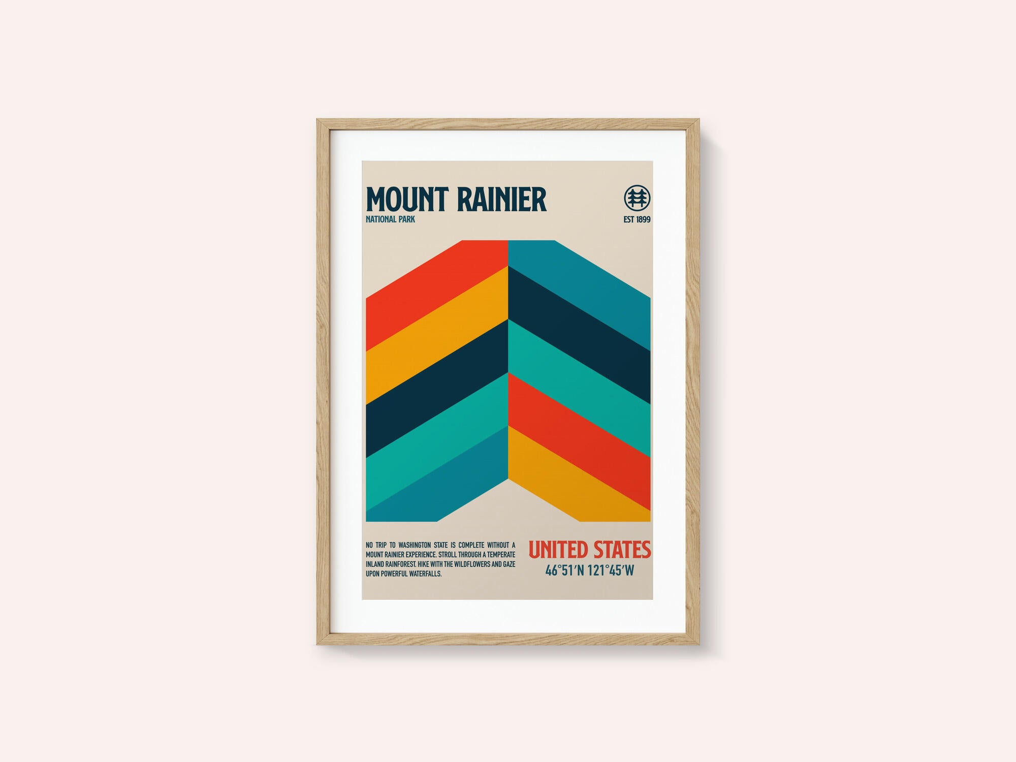 Mount Rainier National Park Travel Poster