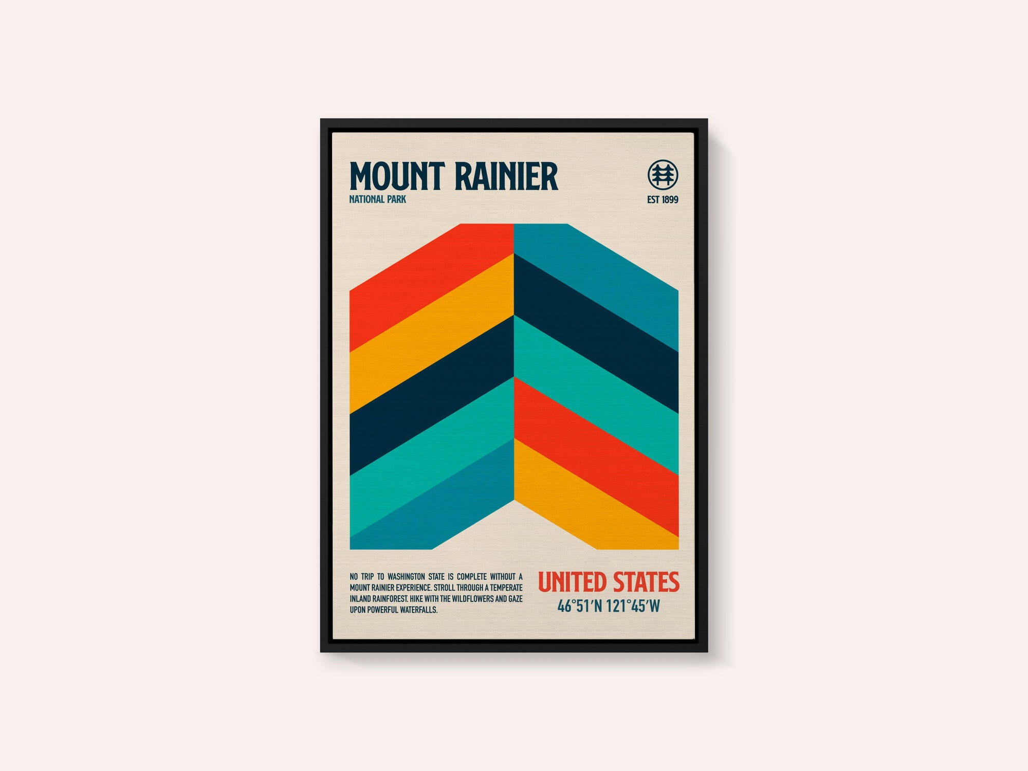 Mount Rainier National Park Travel Poster