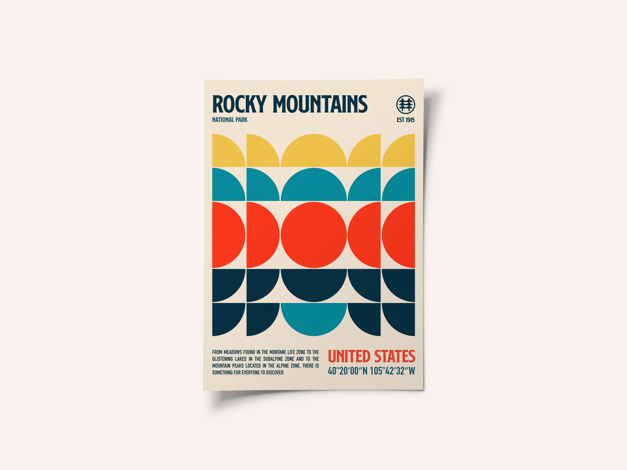 Rocky Mountains National Park Travel Poster