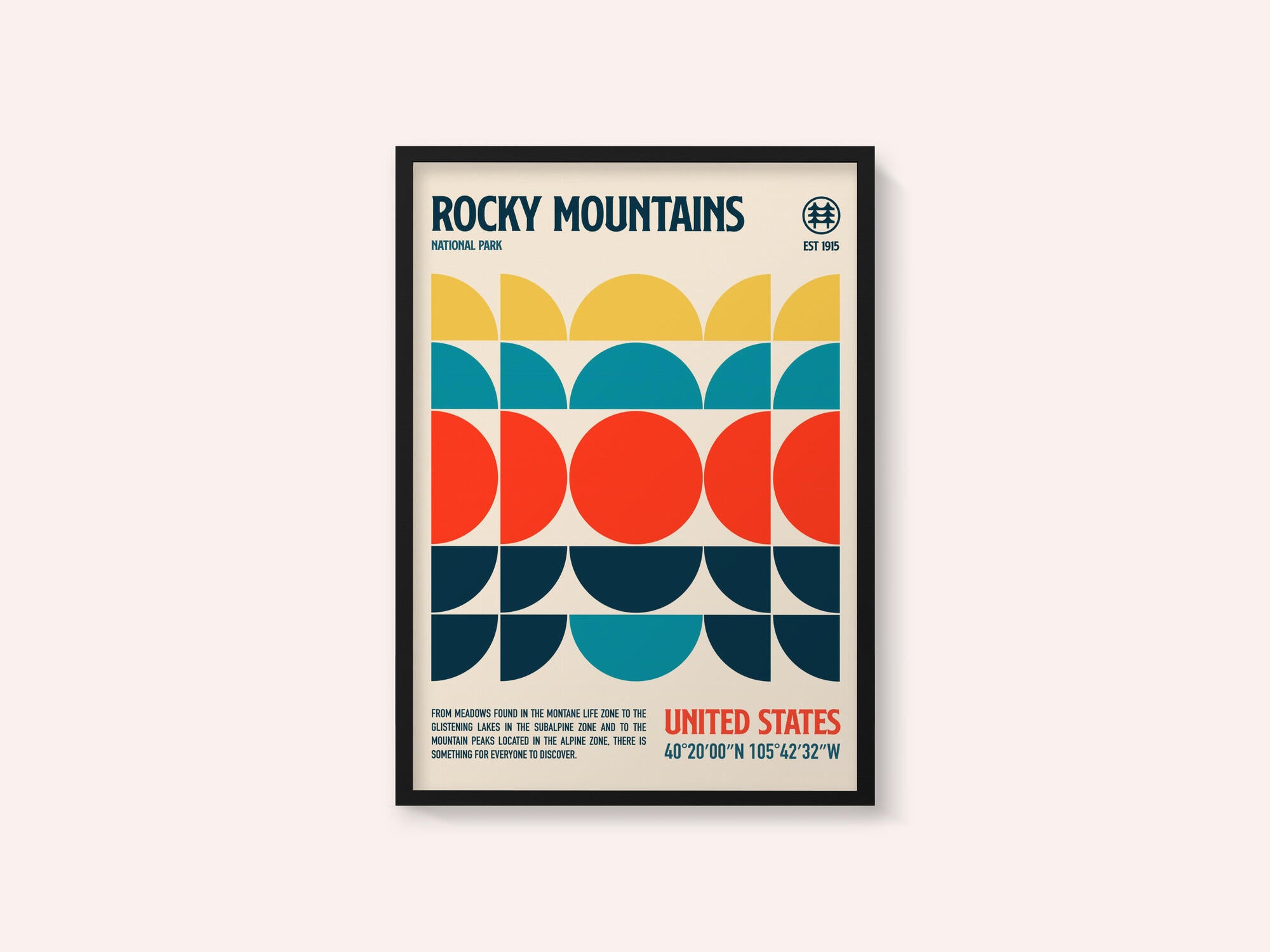 Rocky Mountains National Park Travel Poster