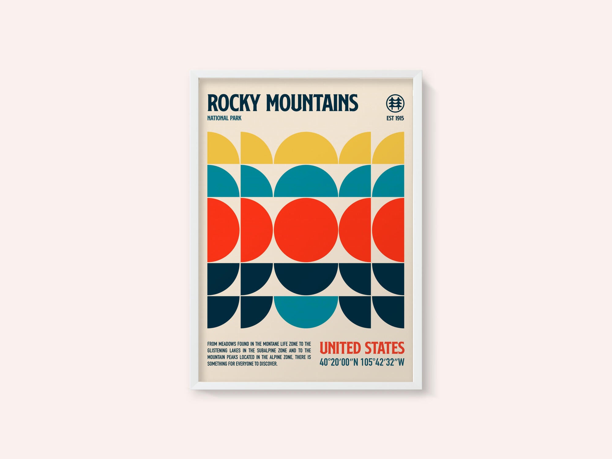Rocky Mountains National Park Travel Poster
