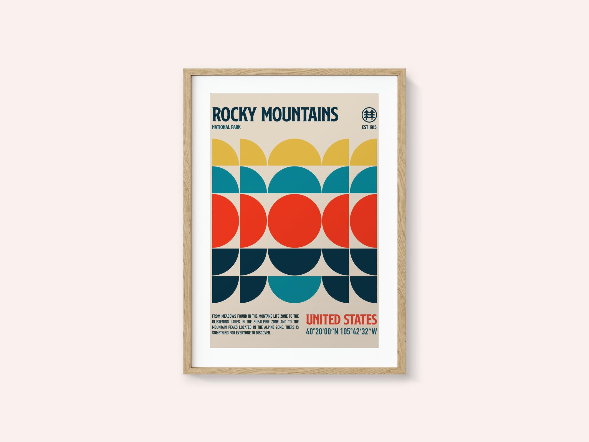 Rocky Mountains National Park Travel Poster