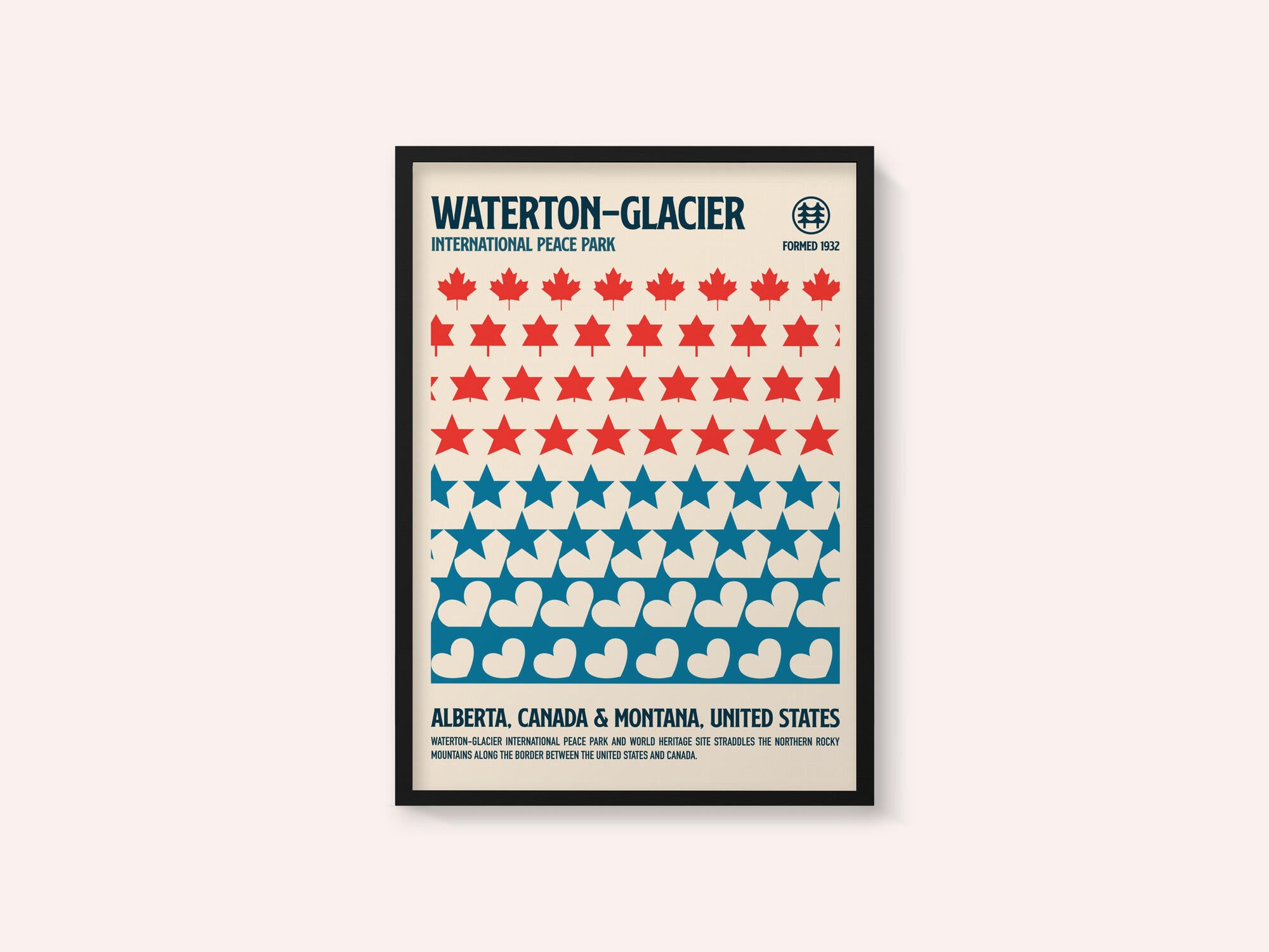 Waterton National Park Travel Poster