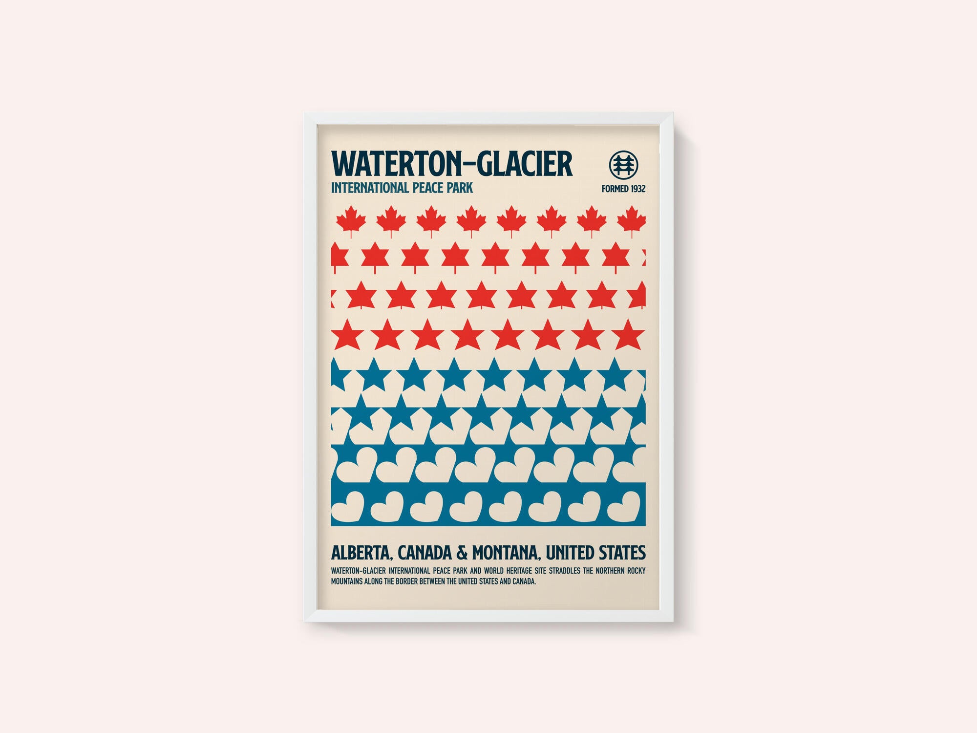 Waterton National Park Travel Poster