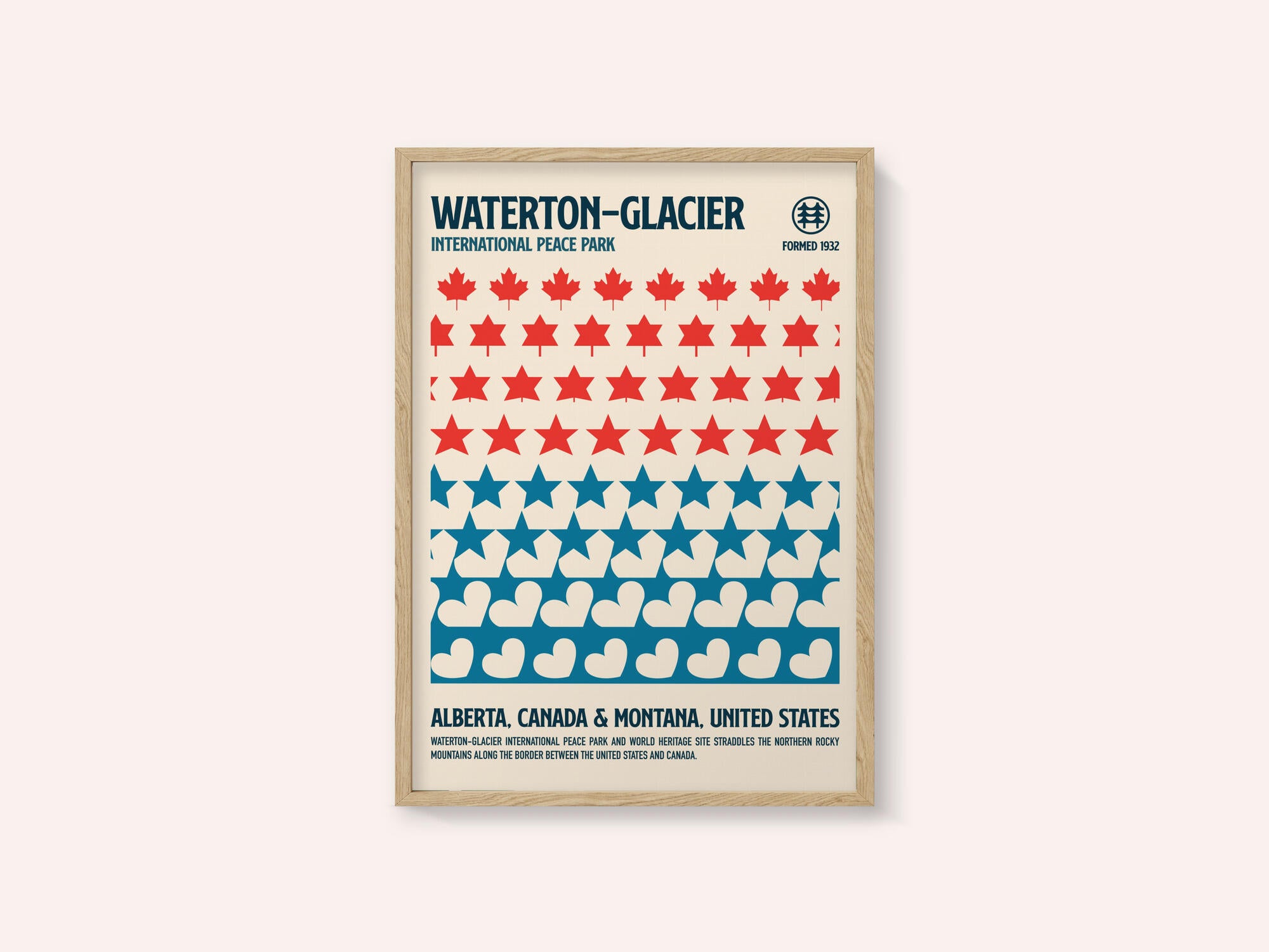 Waterton National Park Travel Poster