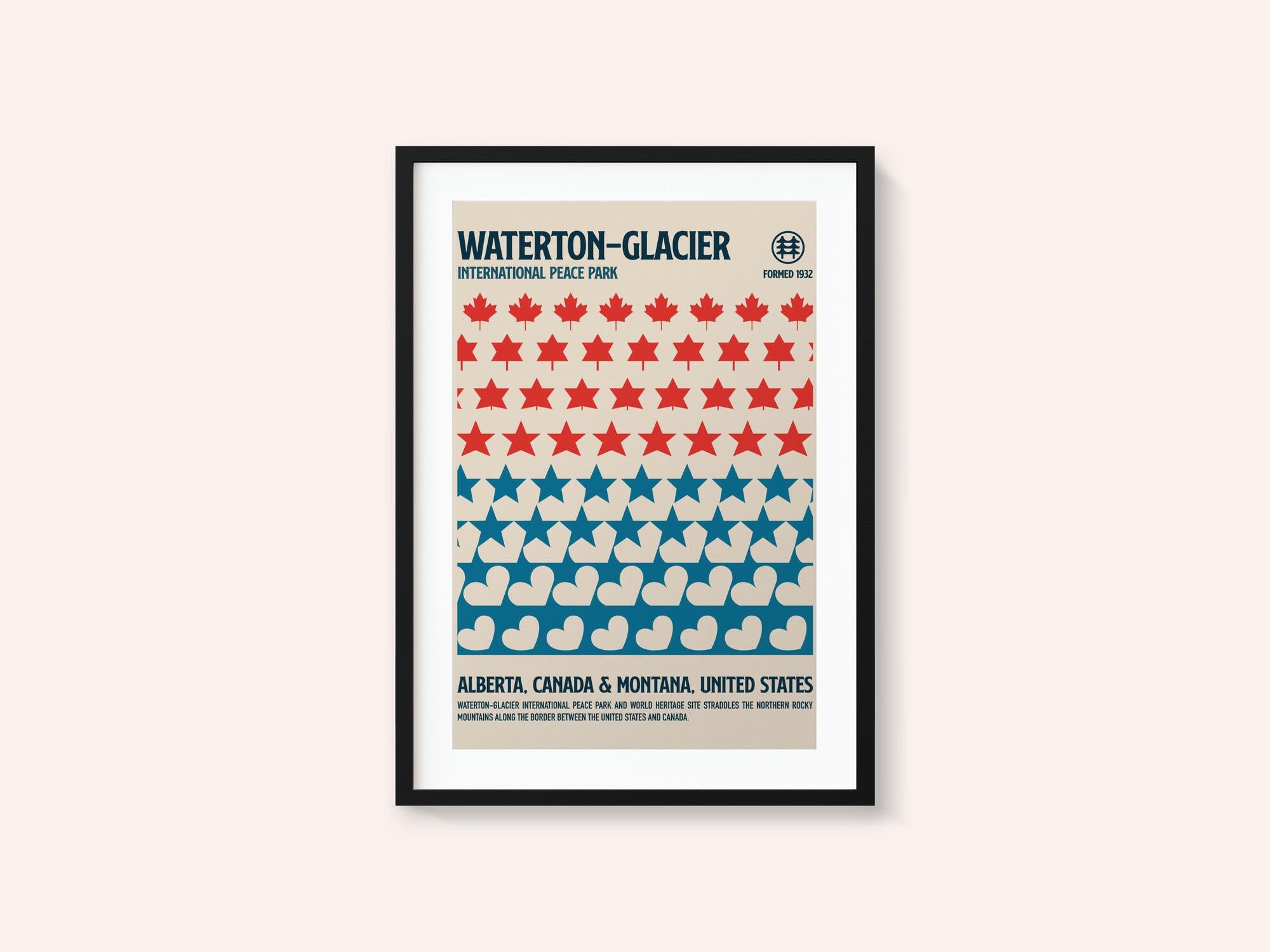 Waterton National Park Travel Poster