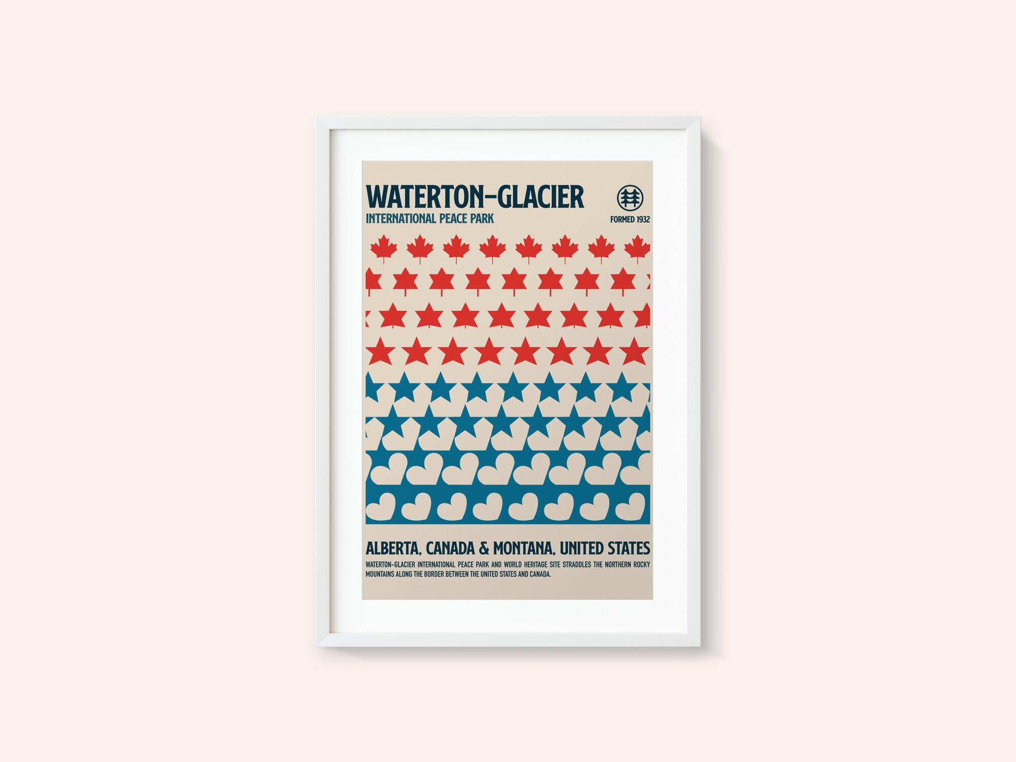 Waterton National Park Travel Poster