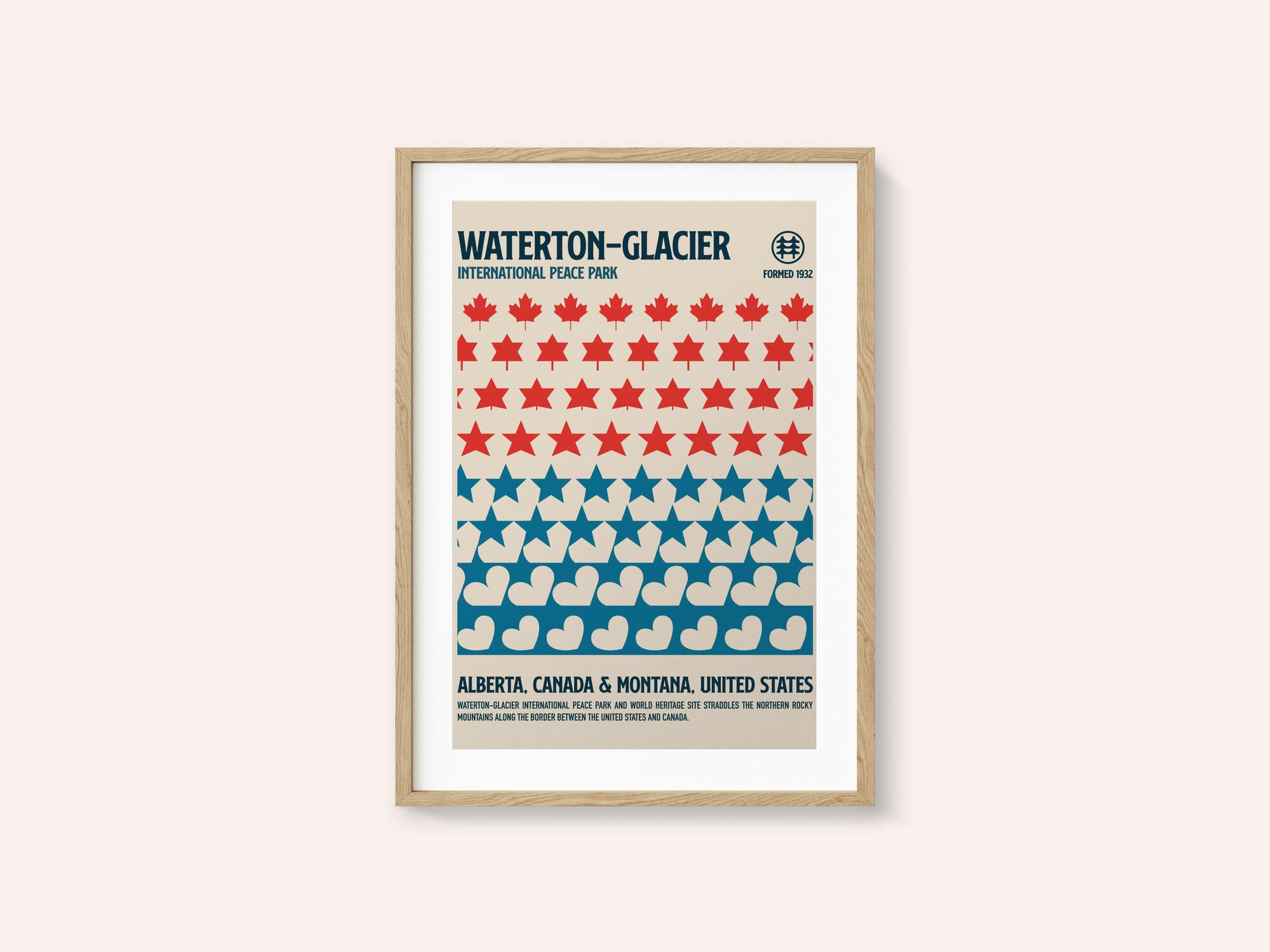 Waterton National Park Travel Poster
