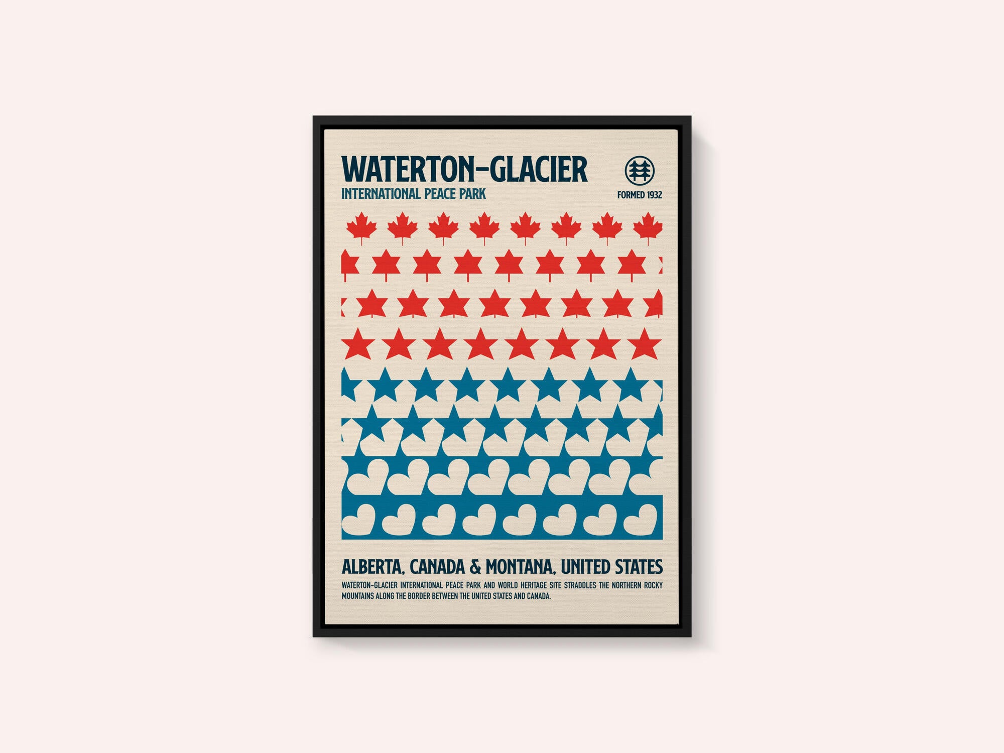 Waterton National Park Travel Poster