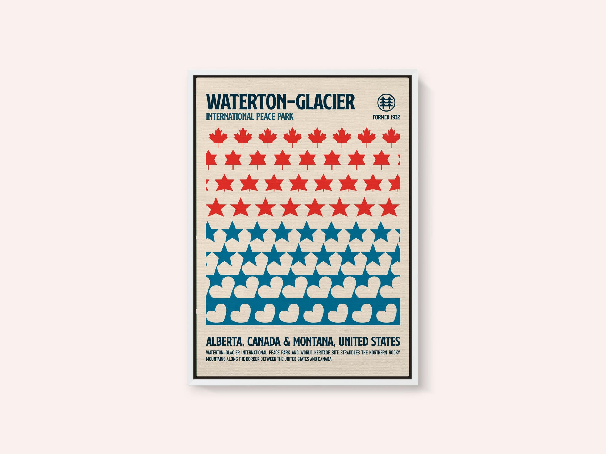 Waterton National Park Travel Poster