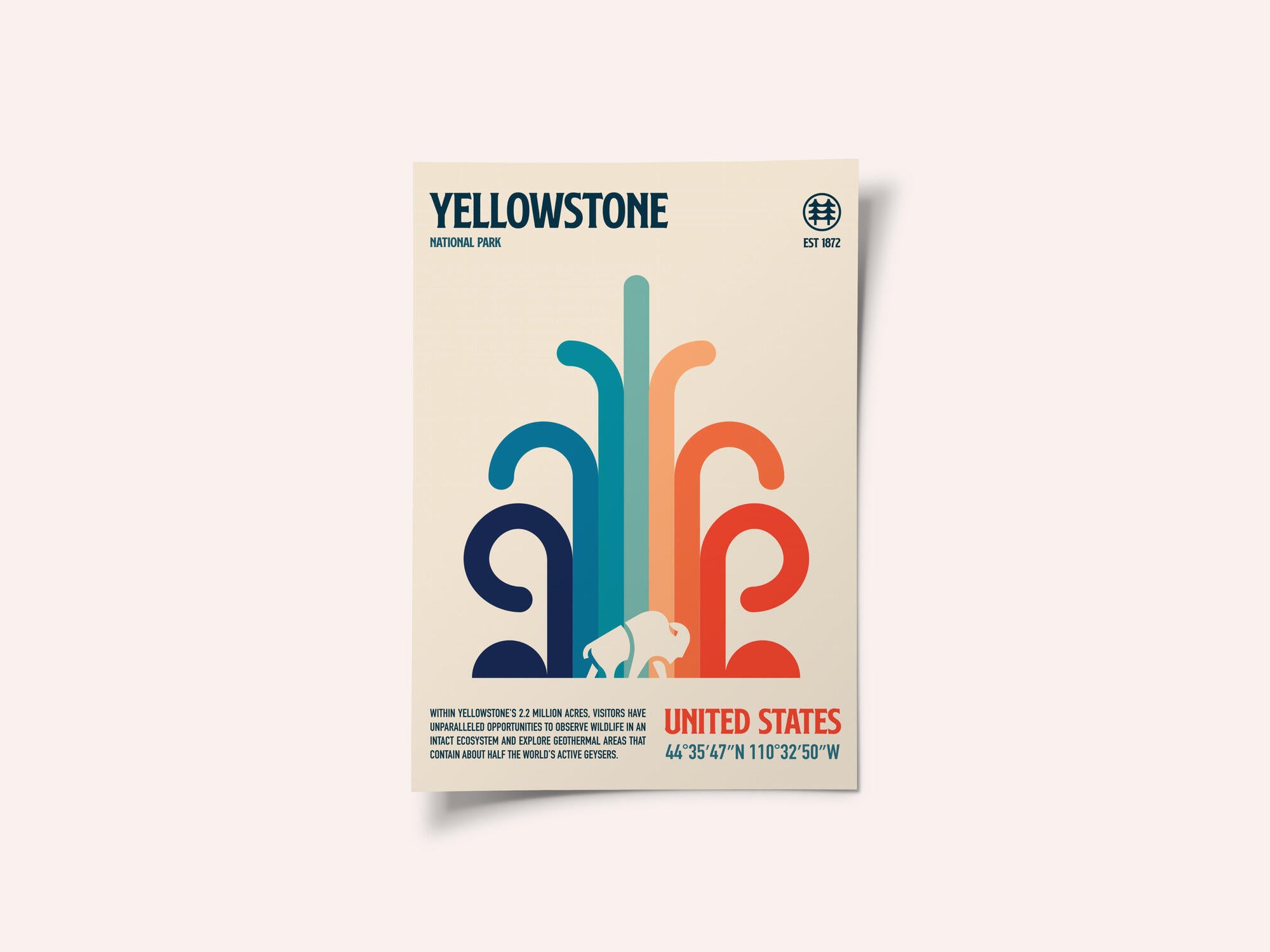 Yellowstone National Park Travel Poster