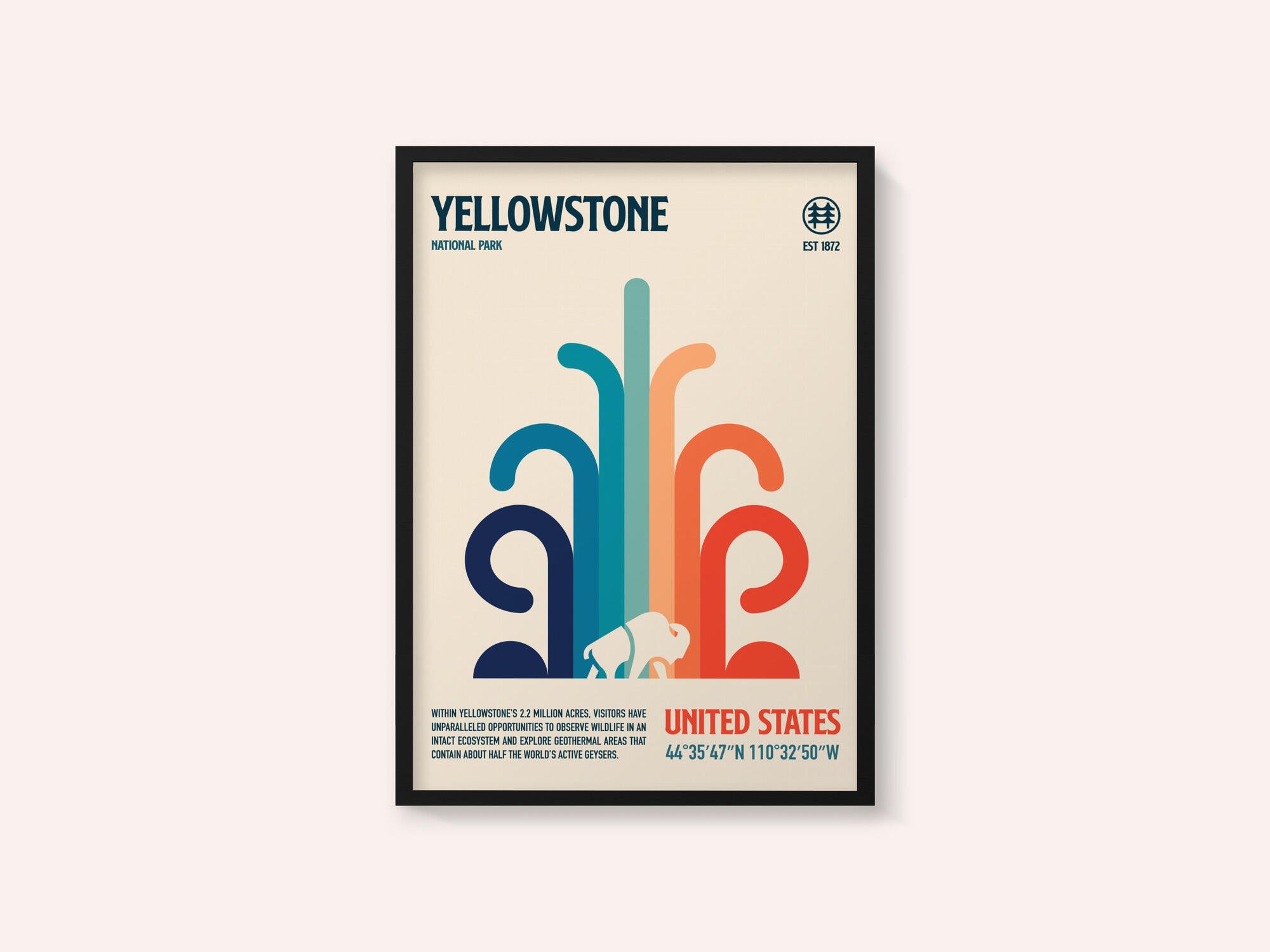 Yellowstone National Park Travel Poster