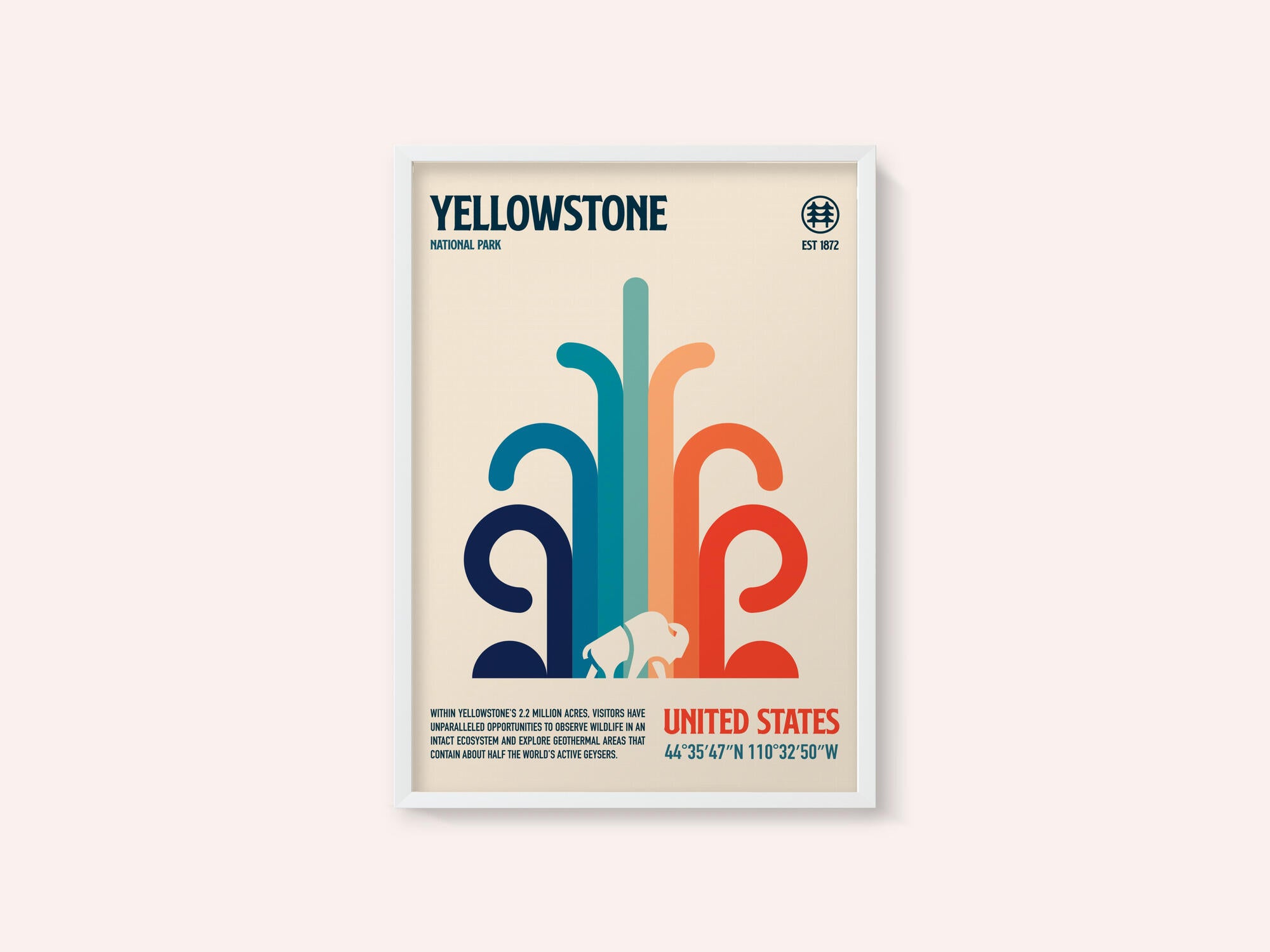 Yellowstone National Park Travel Poster