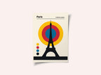 Paris Eiffel Tower Retro travel Print
