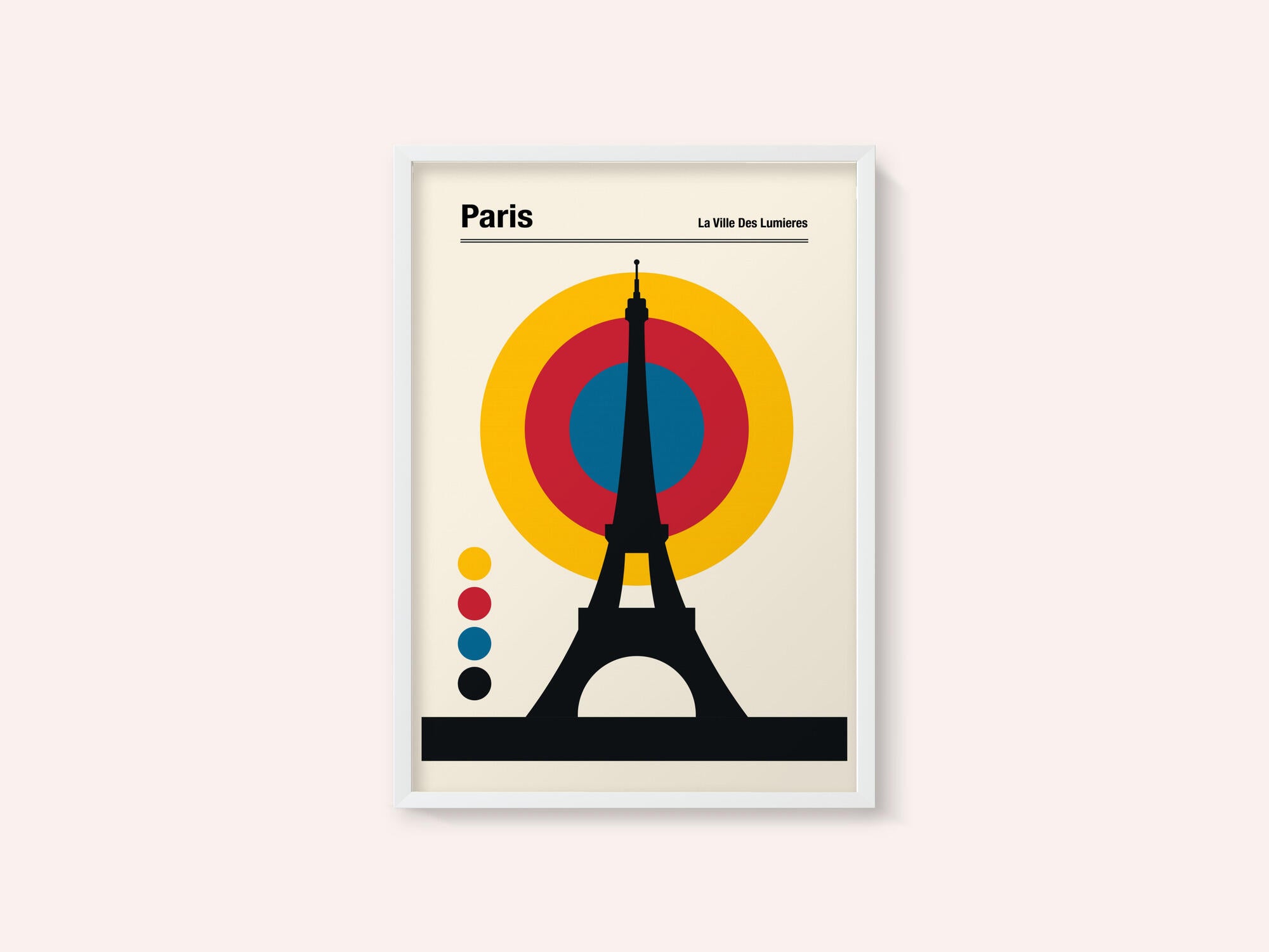 Paris Eiffel Tower Retro travel Print