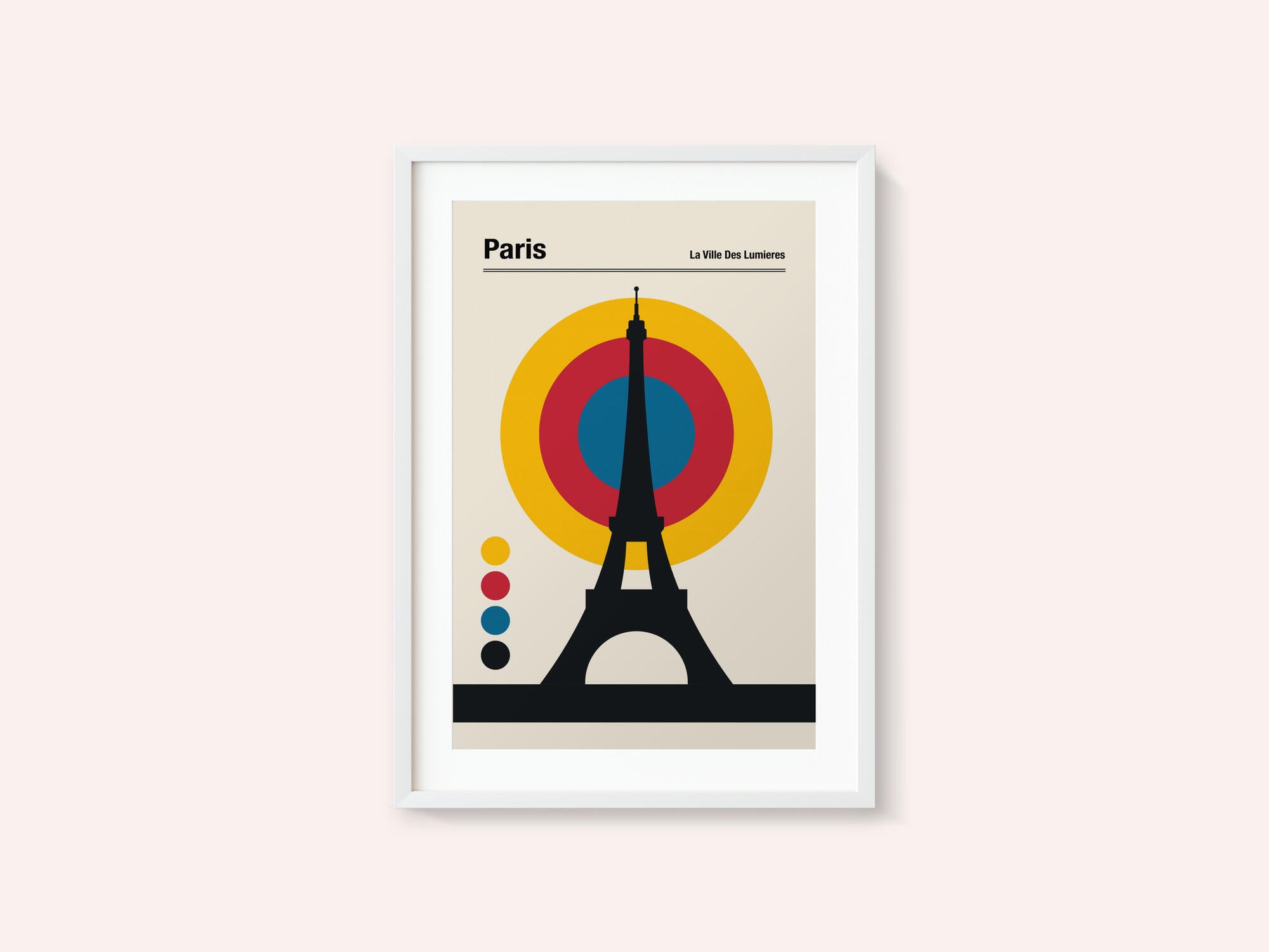 Paris Eiffel Tower Retro travel Print
