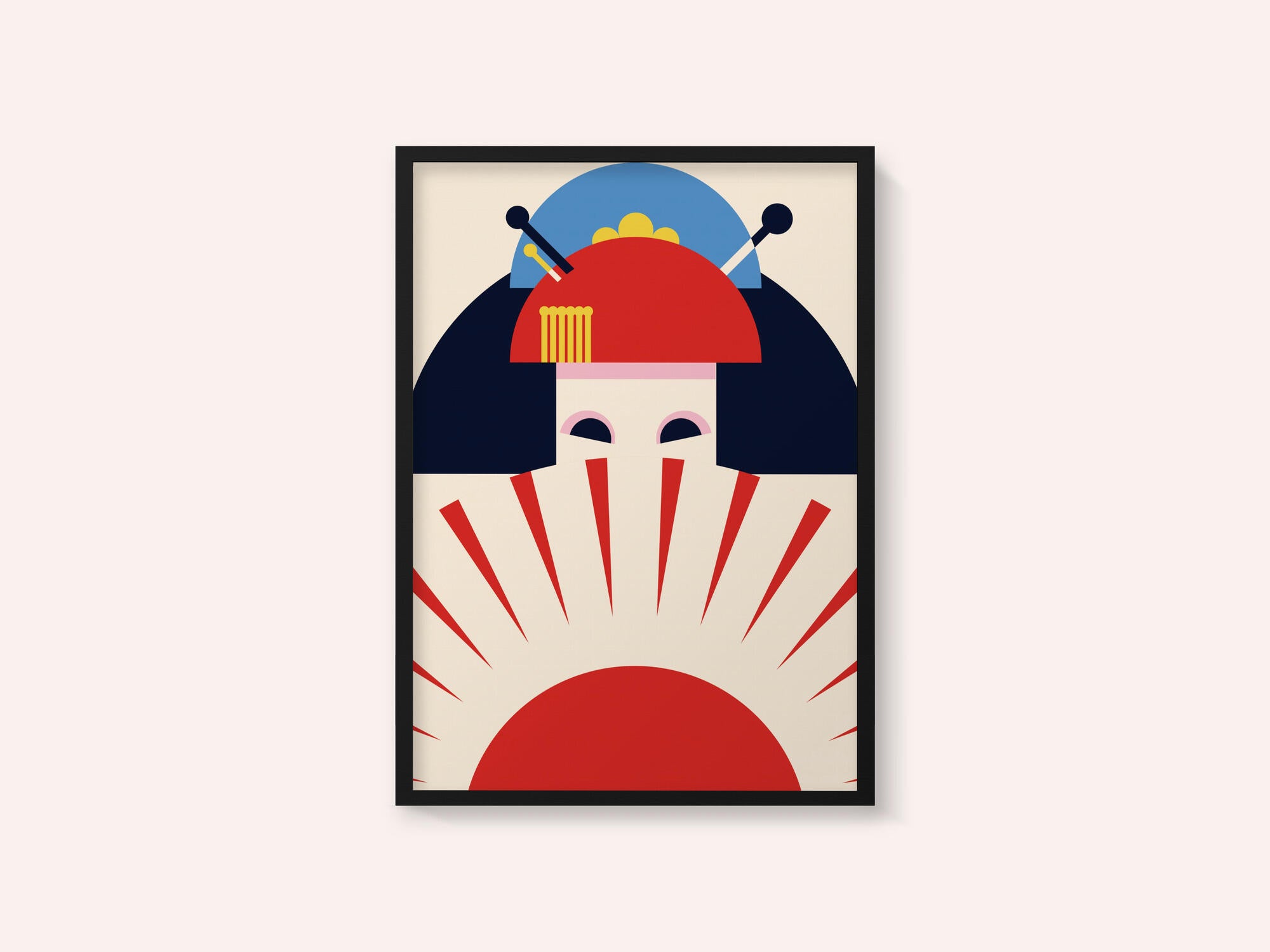 Geisha Girl Retro Minimalist Design