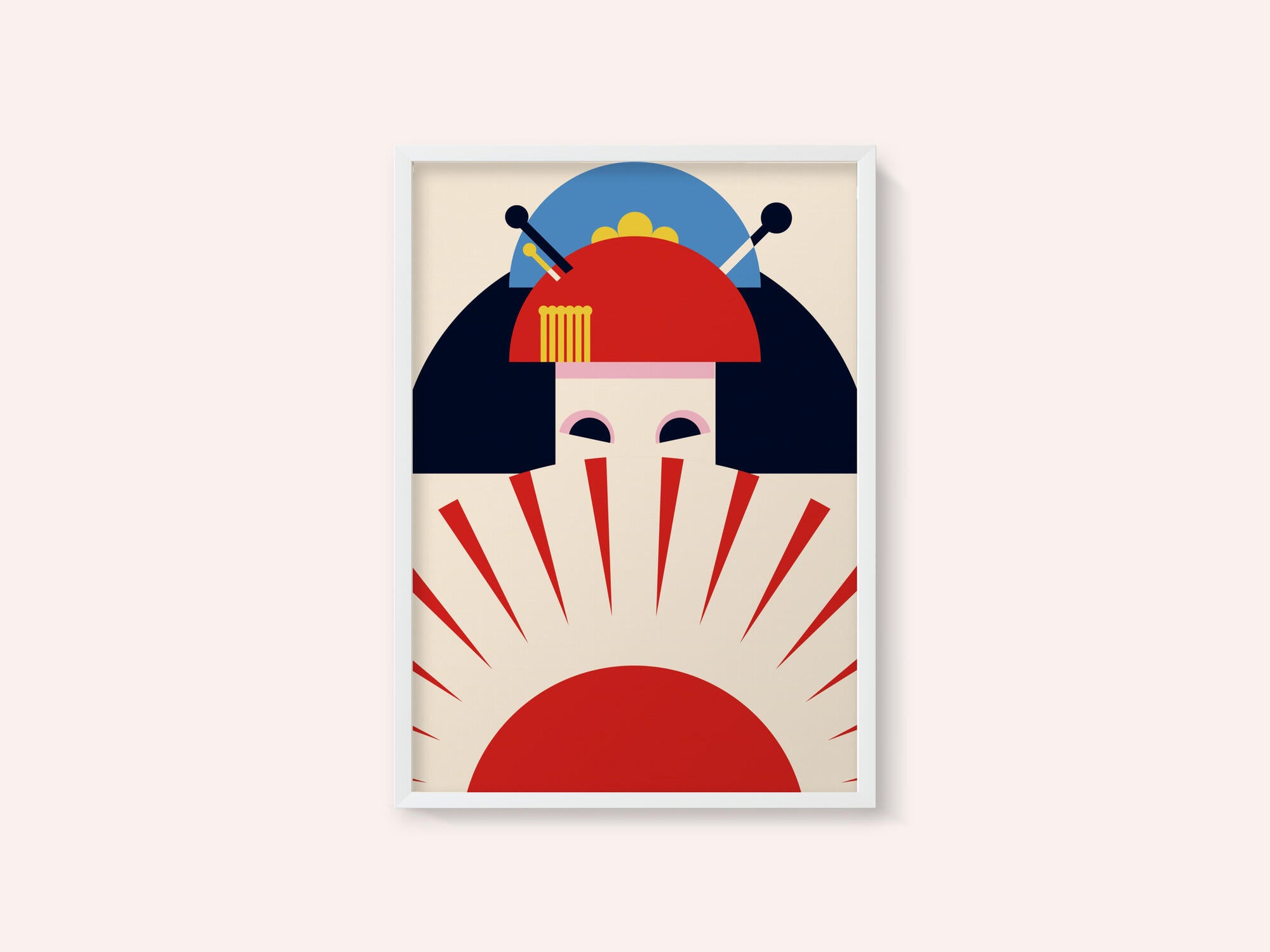 Geisha Girl Retro Minimalist Design