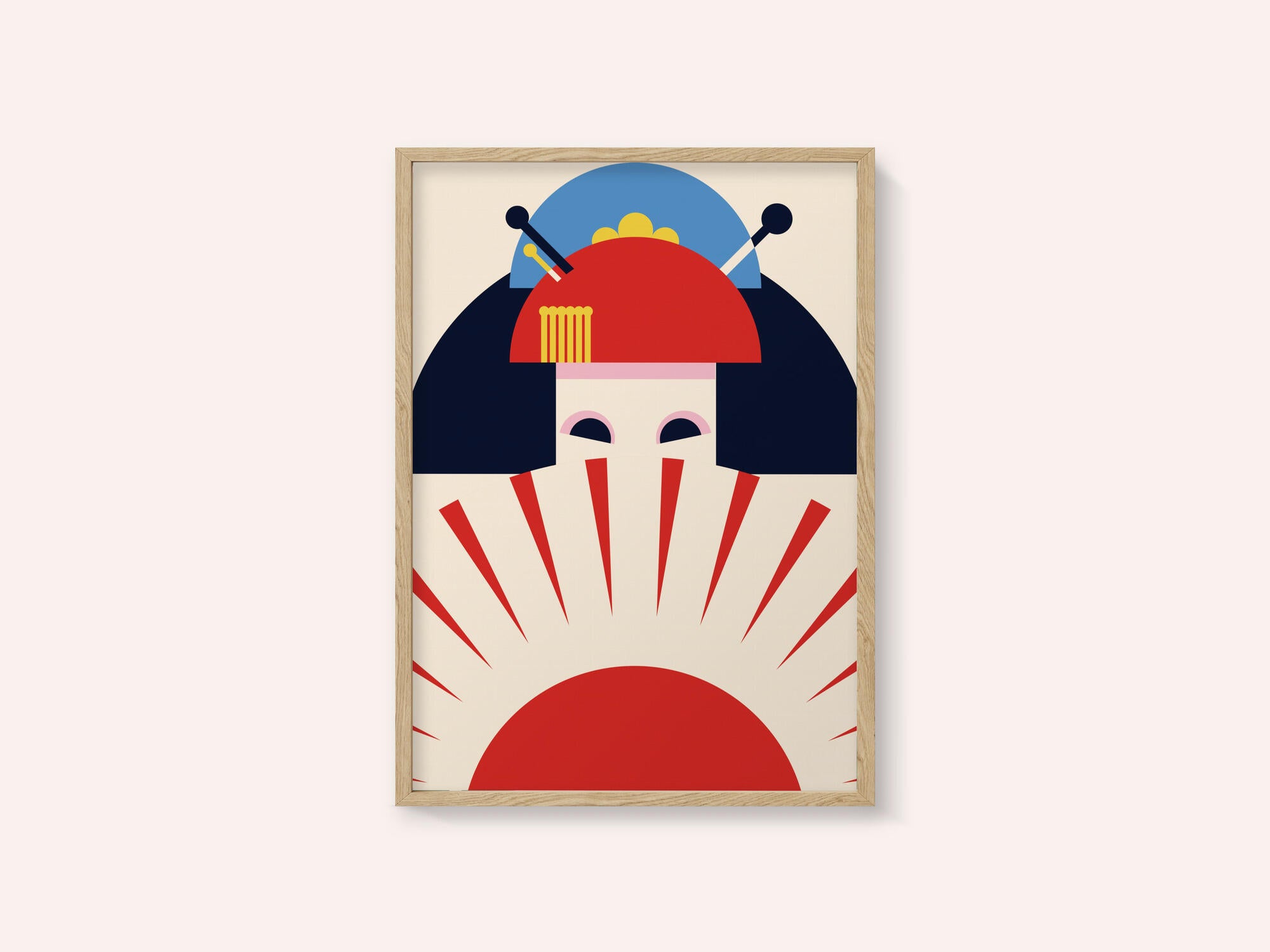 Geisha Girl Retro Minimalist Design