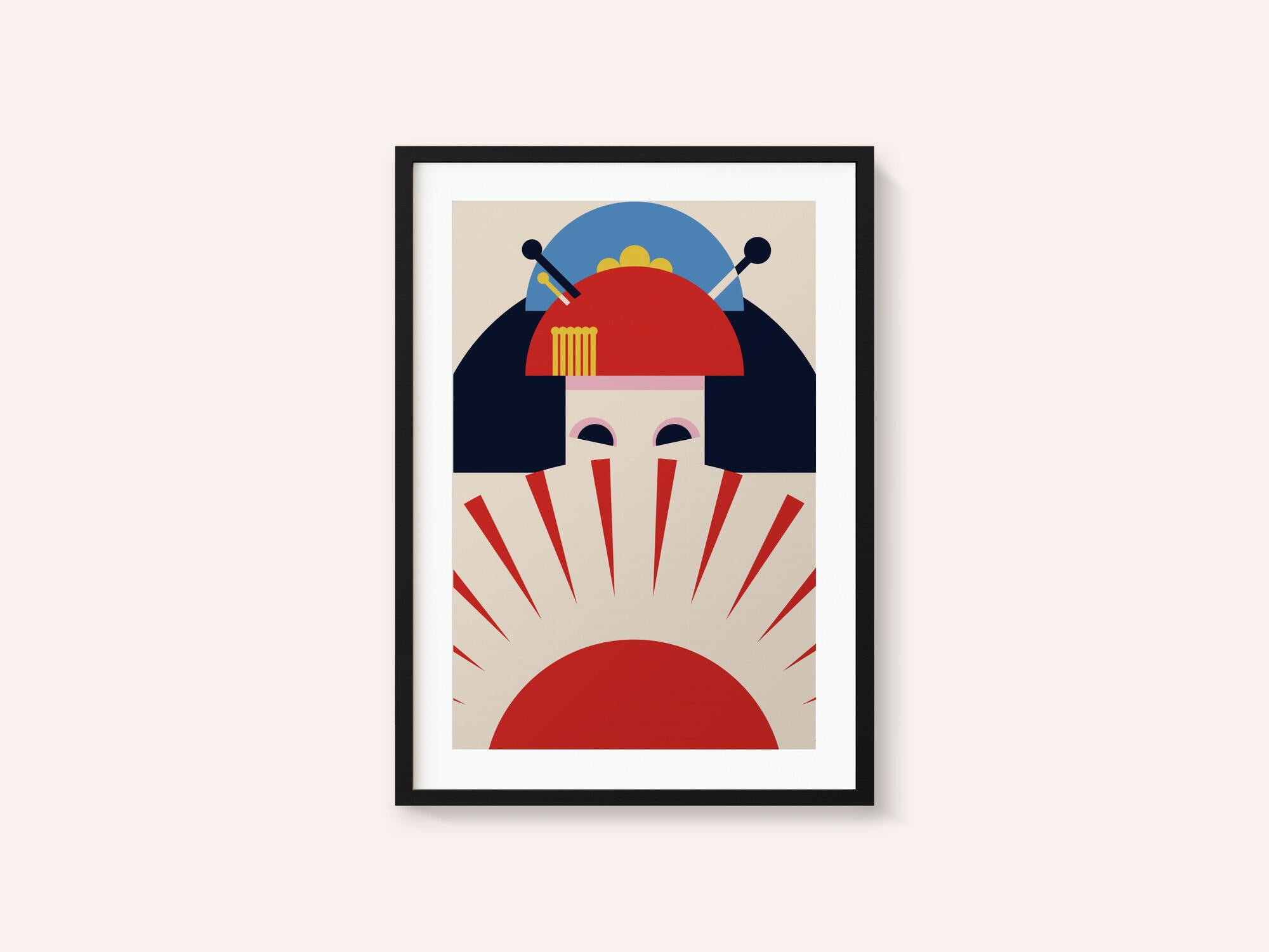Geisha Girl Retro Minimalist Design