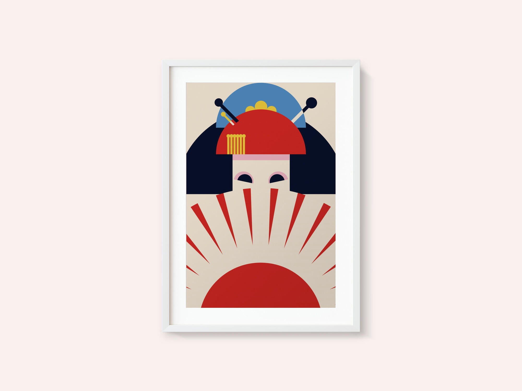 Geisha Girl Retro Minimalist Design