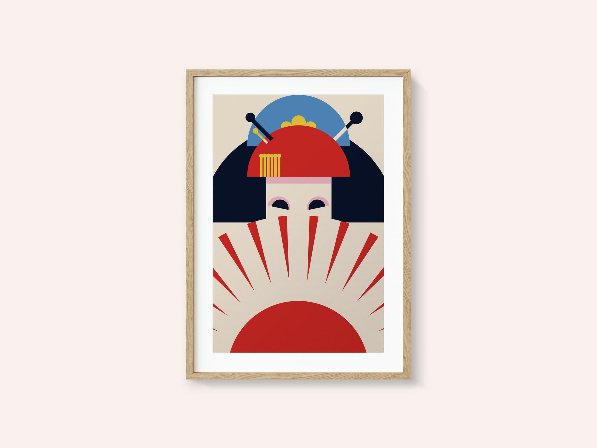 Geisha Girl Retro Minimalist Design