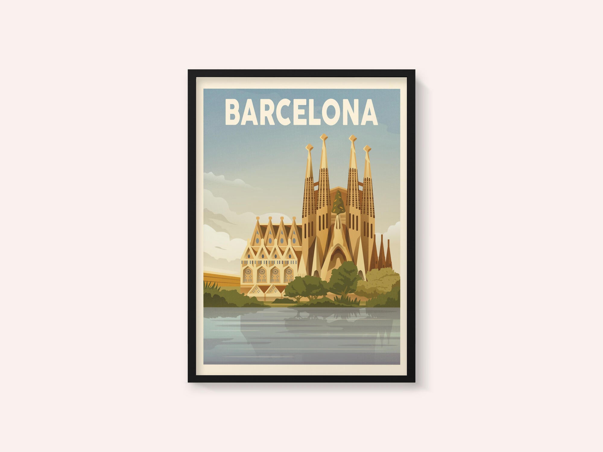 Barcelona Travel Print