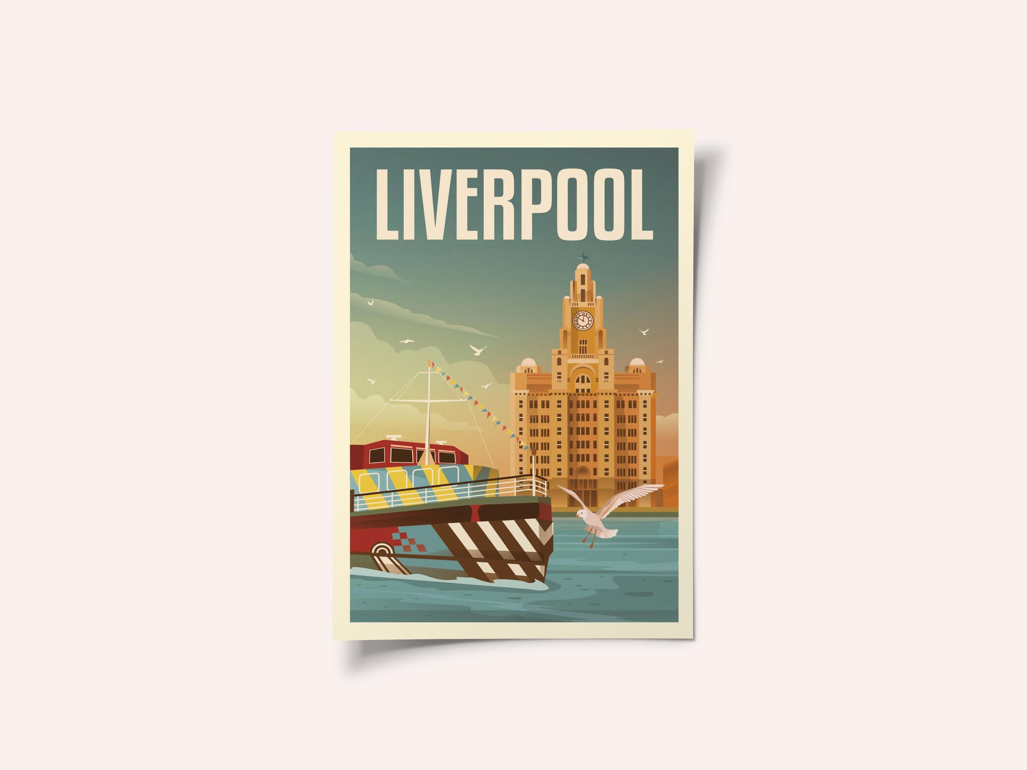 Liverpool Liver Building Travel Print