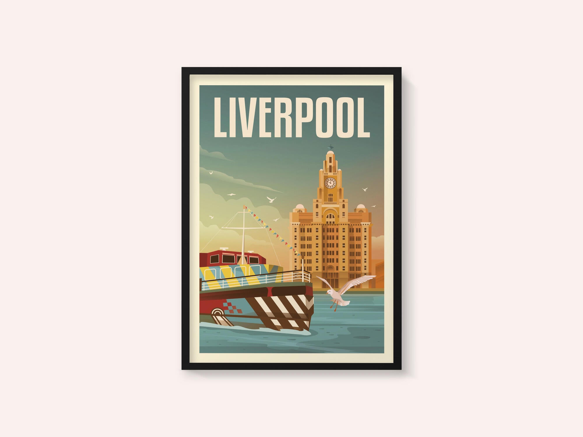 Liverpool Liver Building Travel Print
