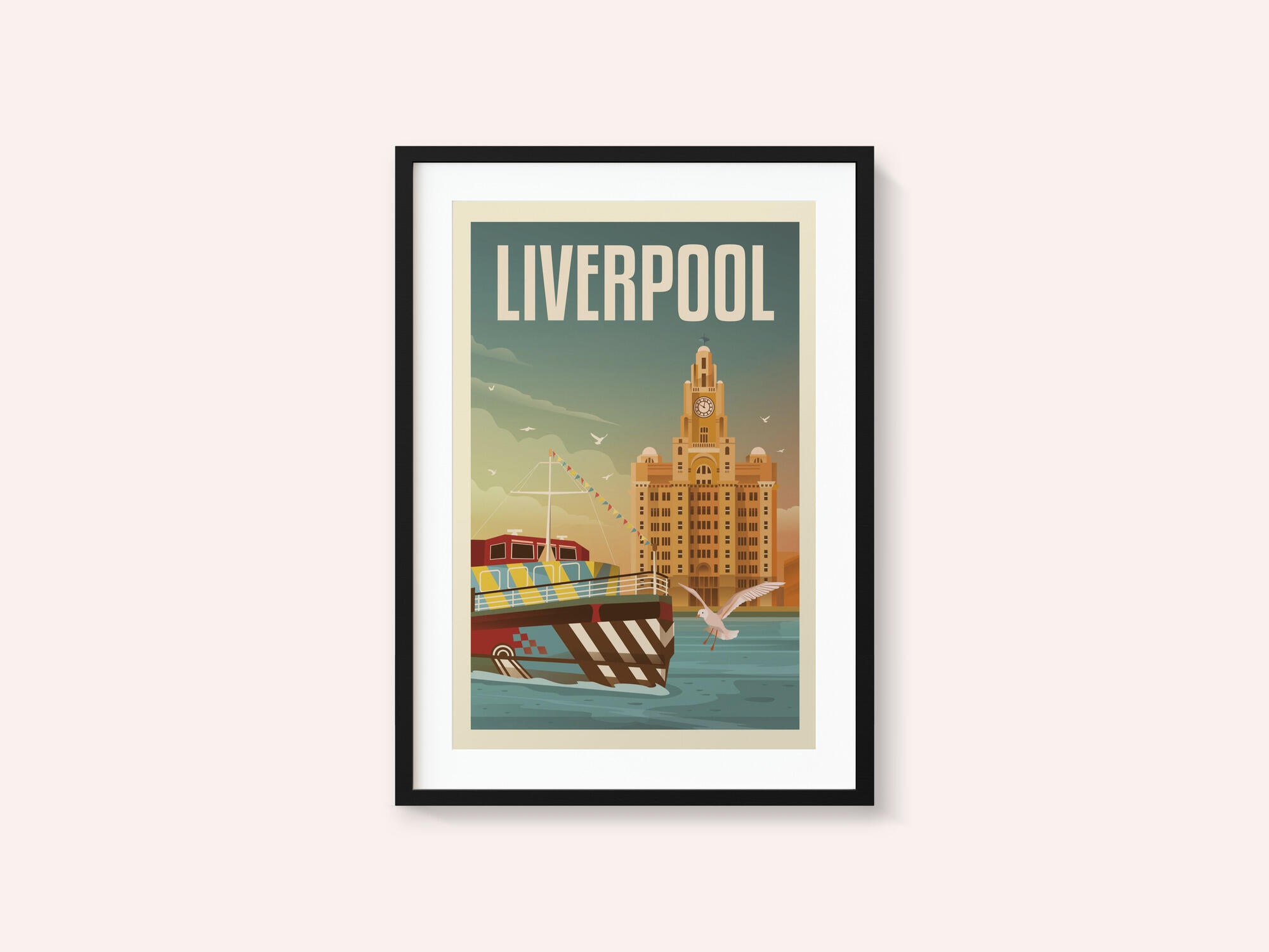 Liverpool Liver Building Travel Print