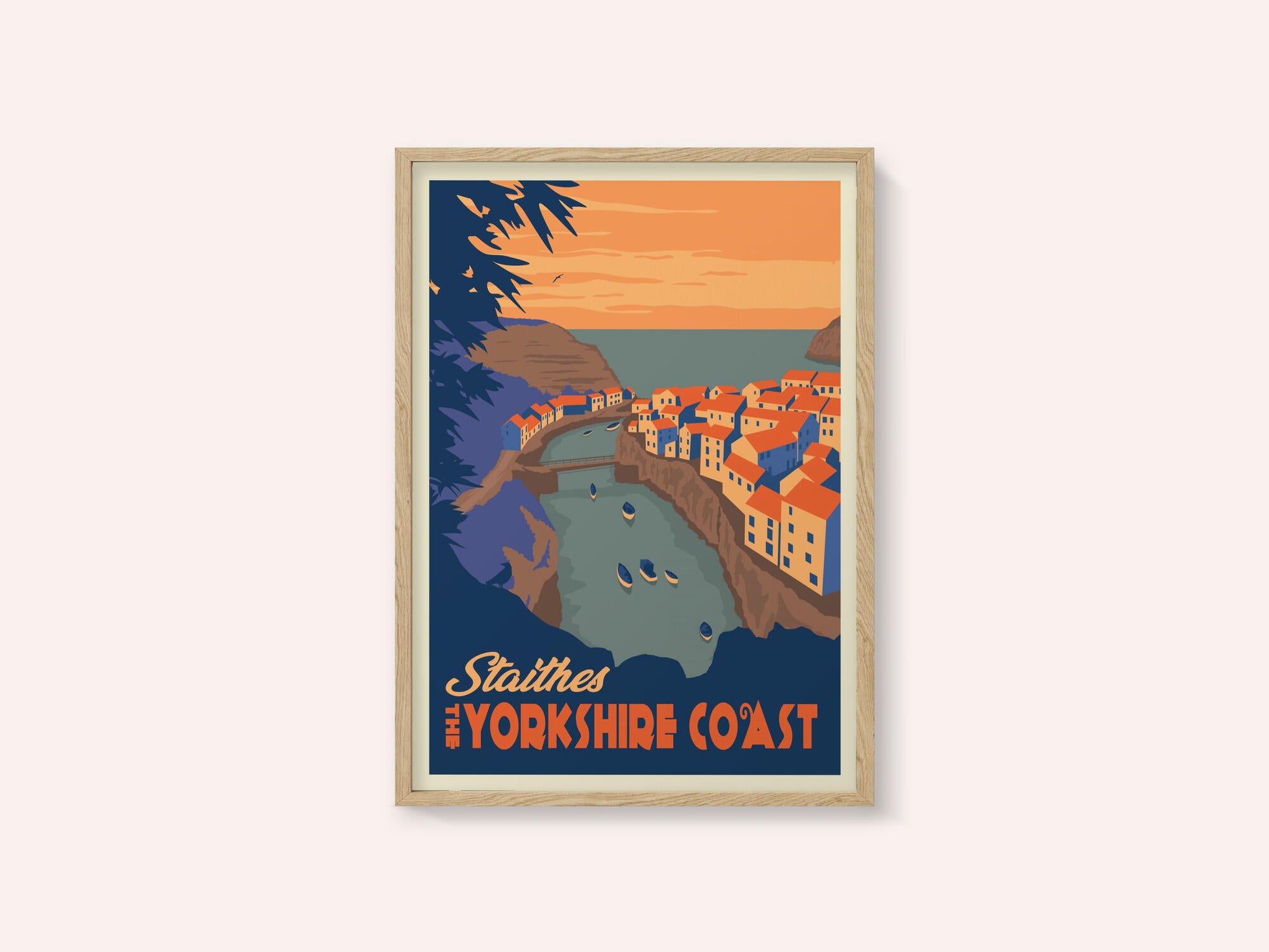 Staithes Yorkshire Travel Print