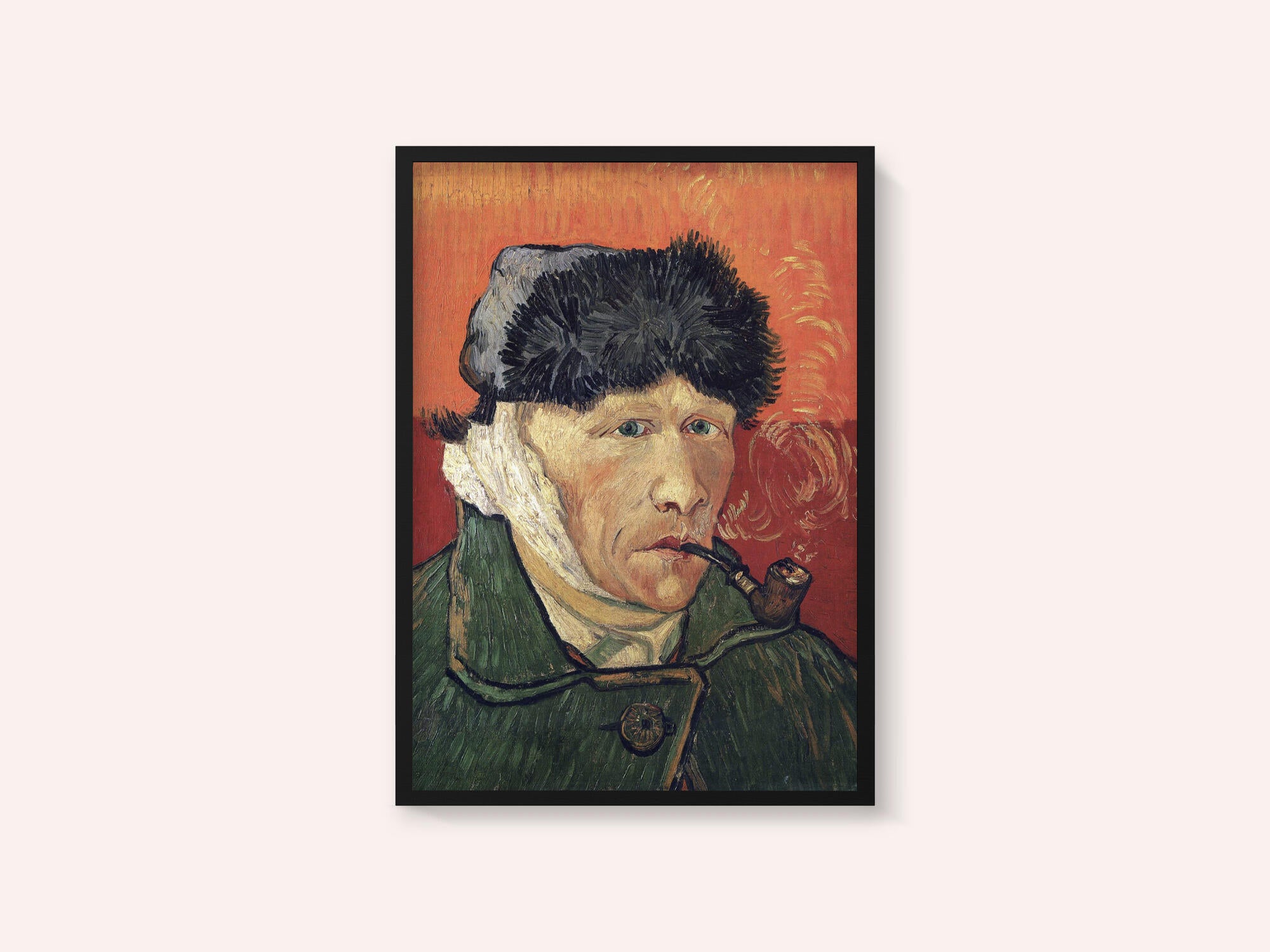 Vincent Van Gogh's Self Portrait With Bandaged Ear and Pipe (1889)