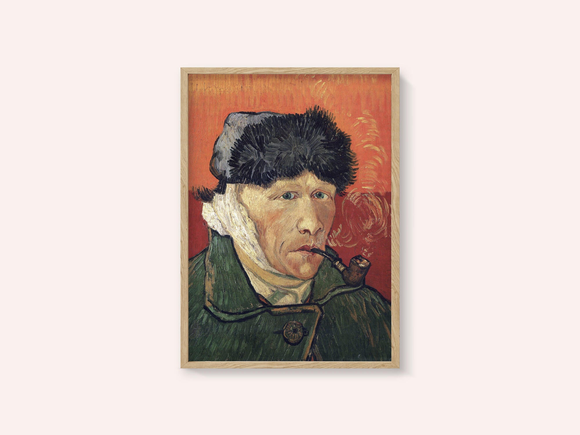 Vincent Van Gogh's Self Portrait With Bandaged Ear and Pipe (1889)