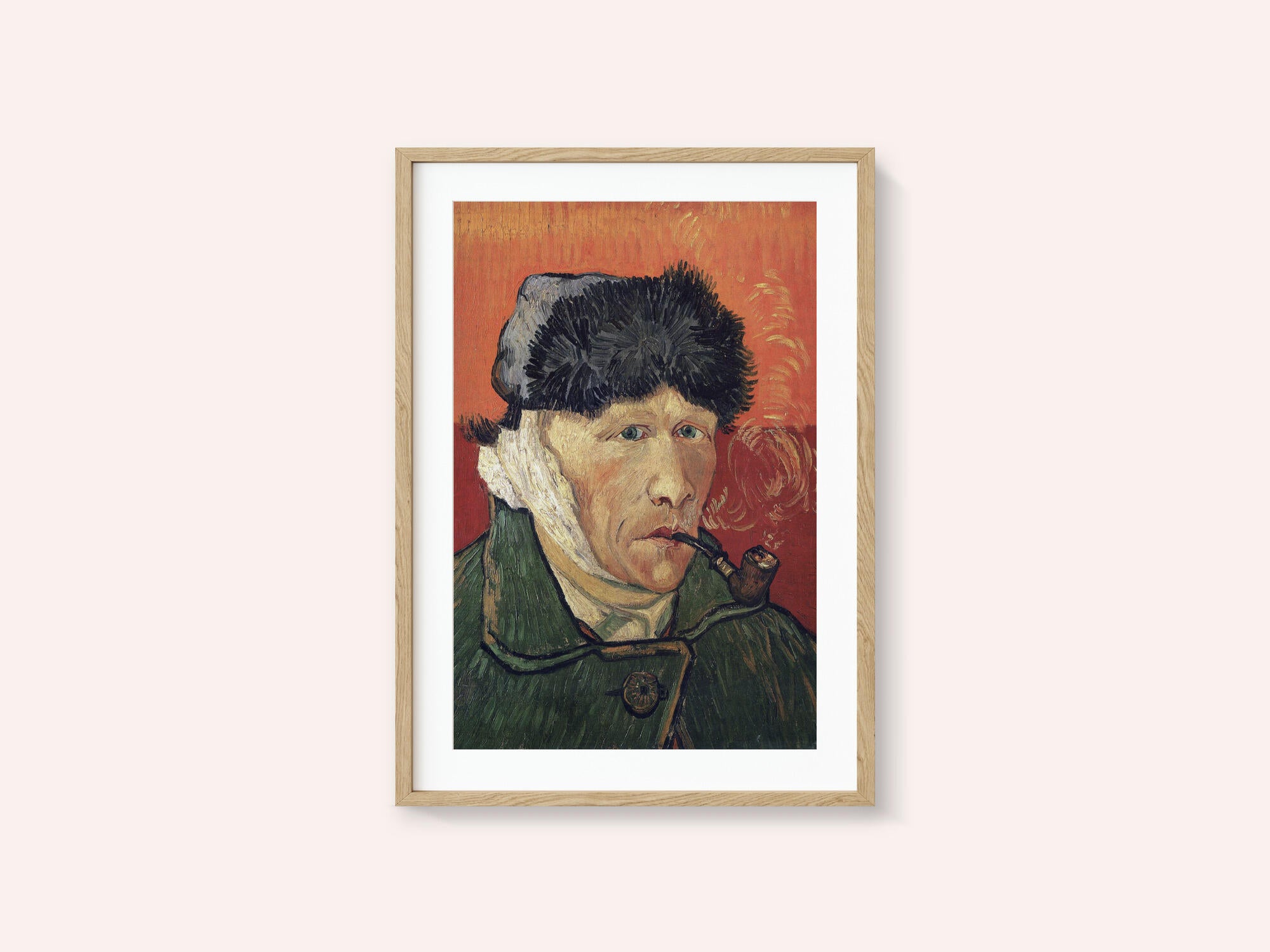 Vincent Van Gogh's Self Portrait With Bandaged Ear and Pipe (1889)