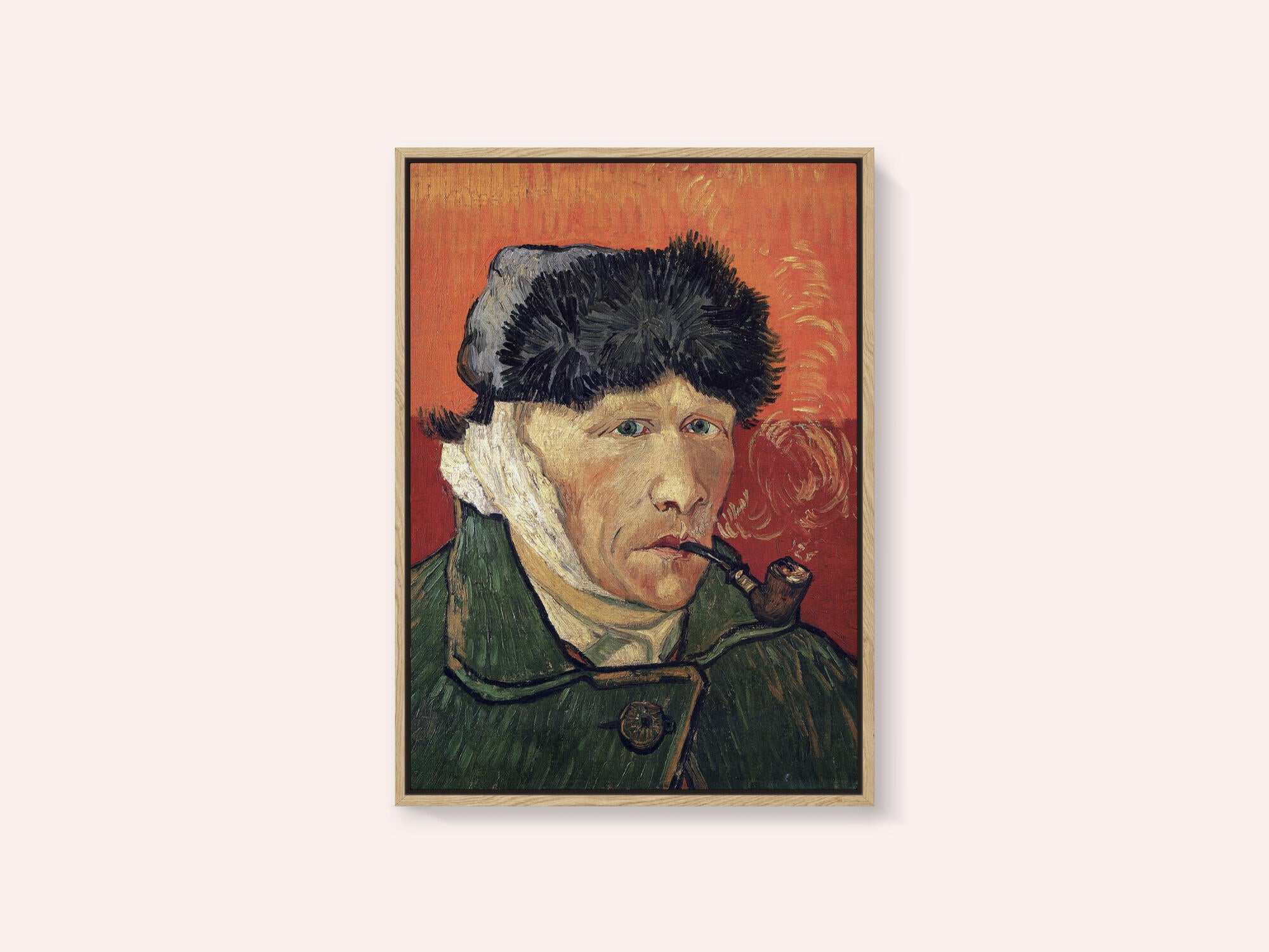 Vincent Van Gogh's Self Portrait With Bandaged Ear and Pipe (1889)