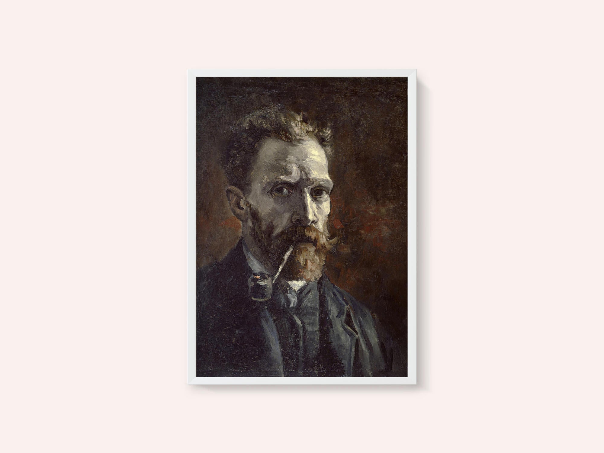 Vincent Van Gogh's Self Portrait With Pipe (1886)