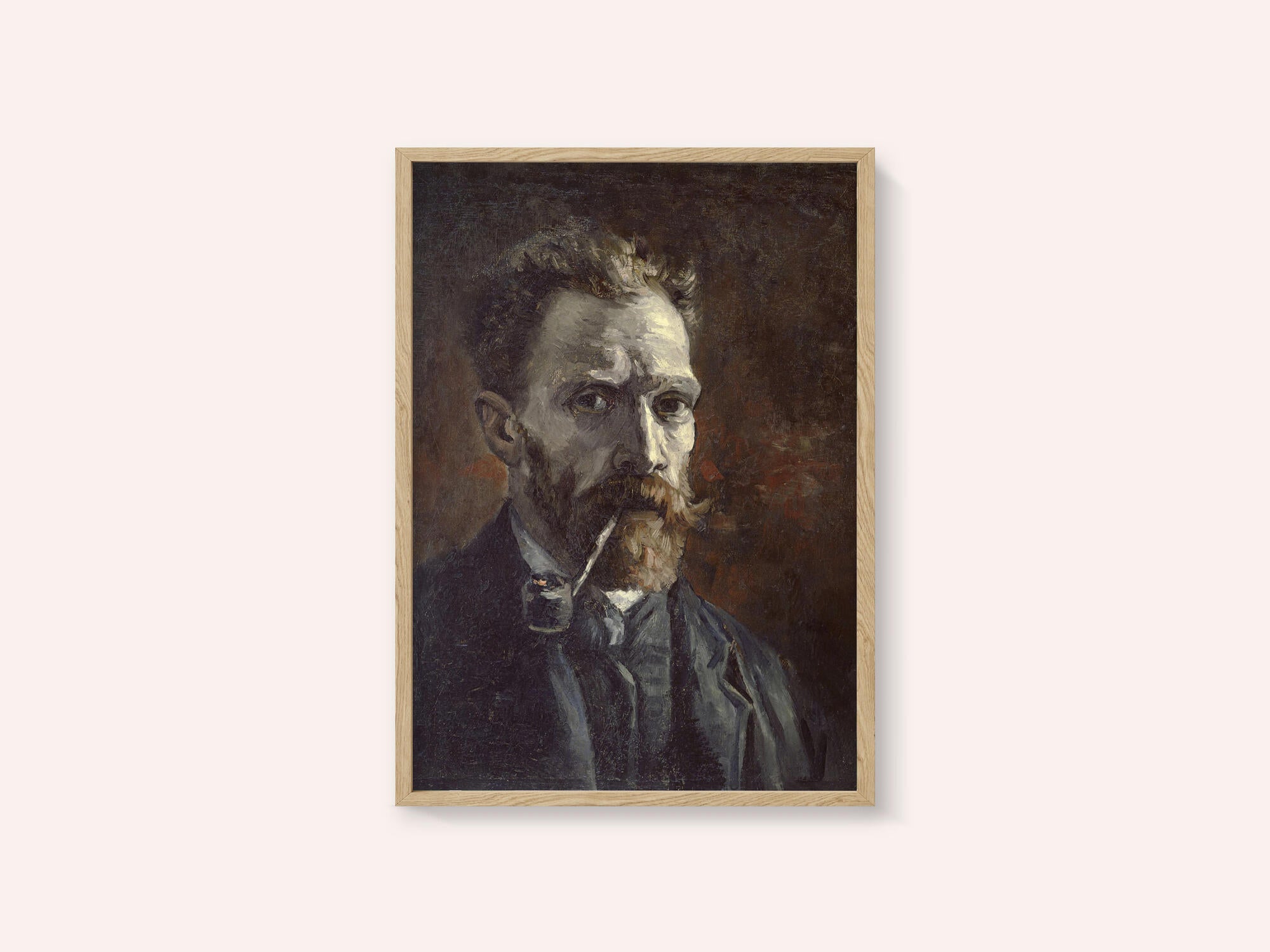 Vincent Van Gogh's Self Portrait With Pipe (1886)