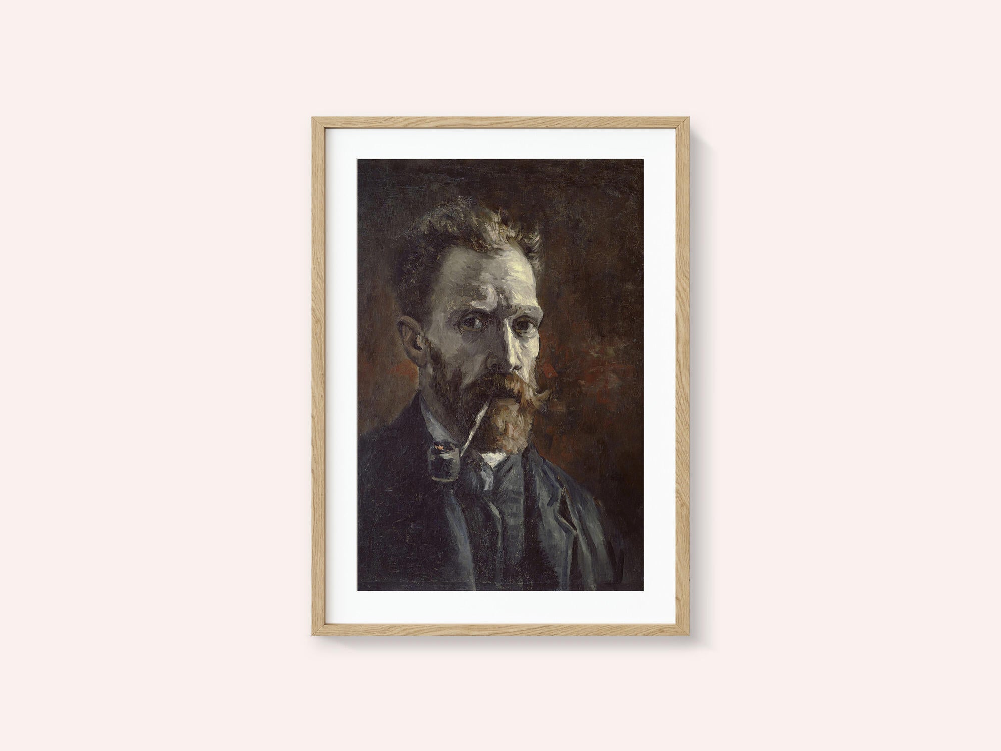 Vincent Van Gogh's Self Portrait With Pipe (1886)