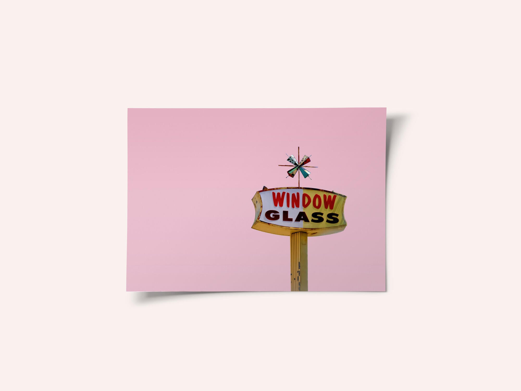 Atomic Pink Starburst Vintage Sign