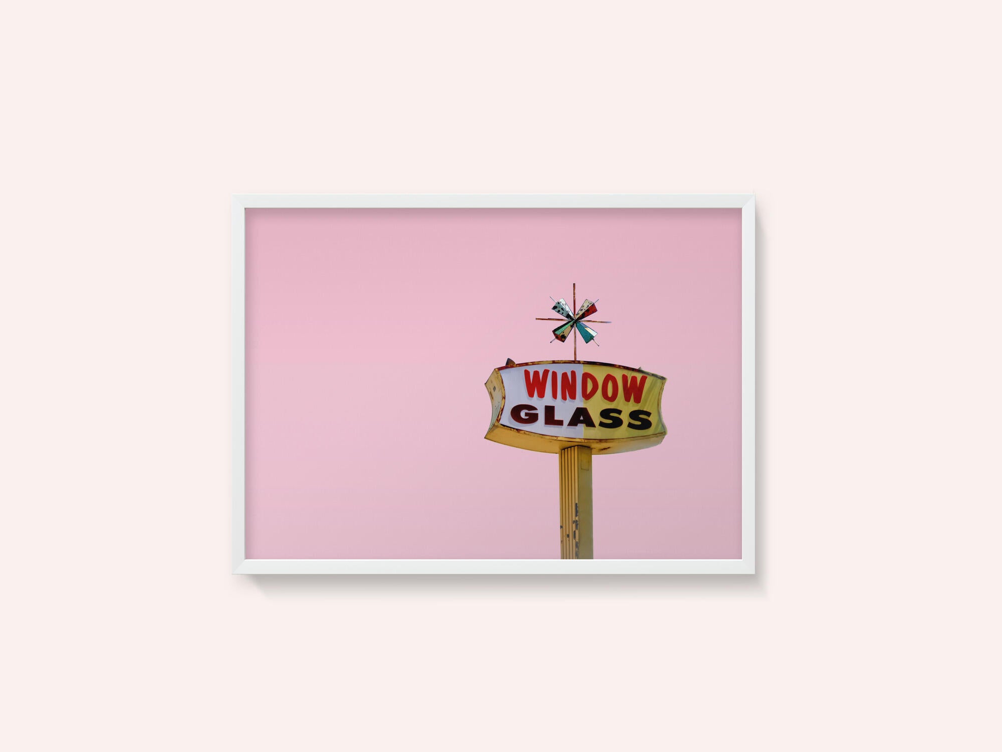 Atomic Pink Starburst Vintage Sign