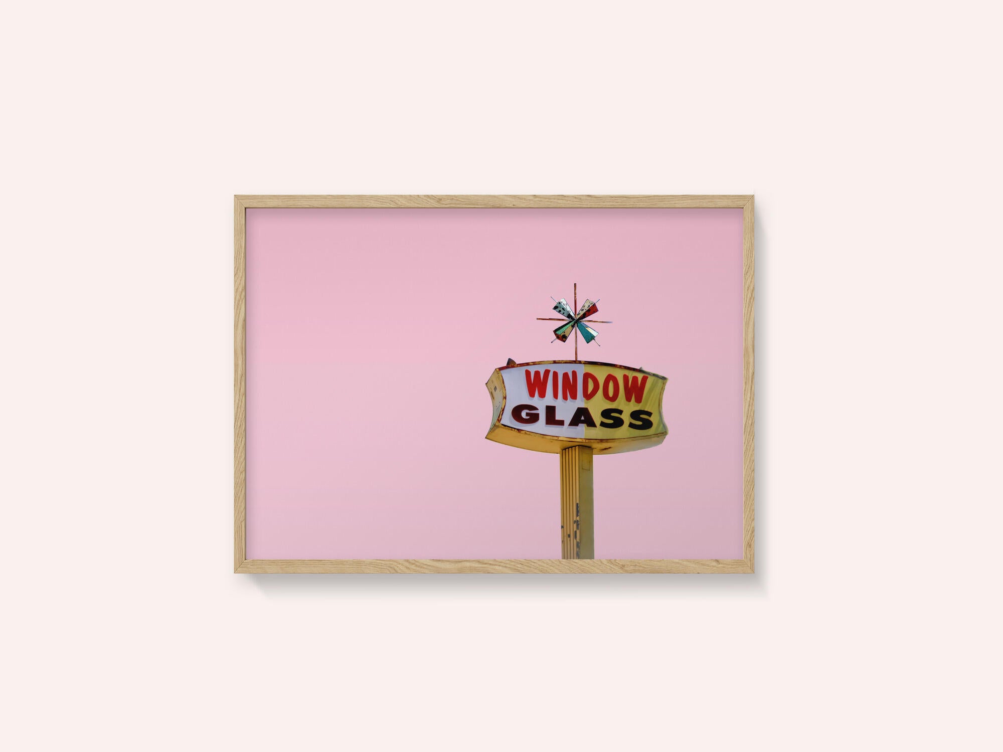 Atomic Pink Starburst Vintage Sign