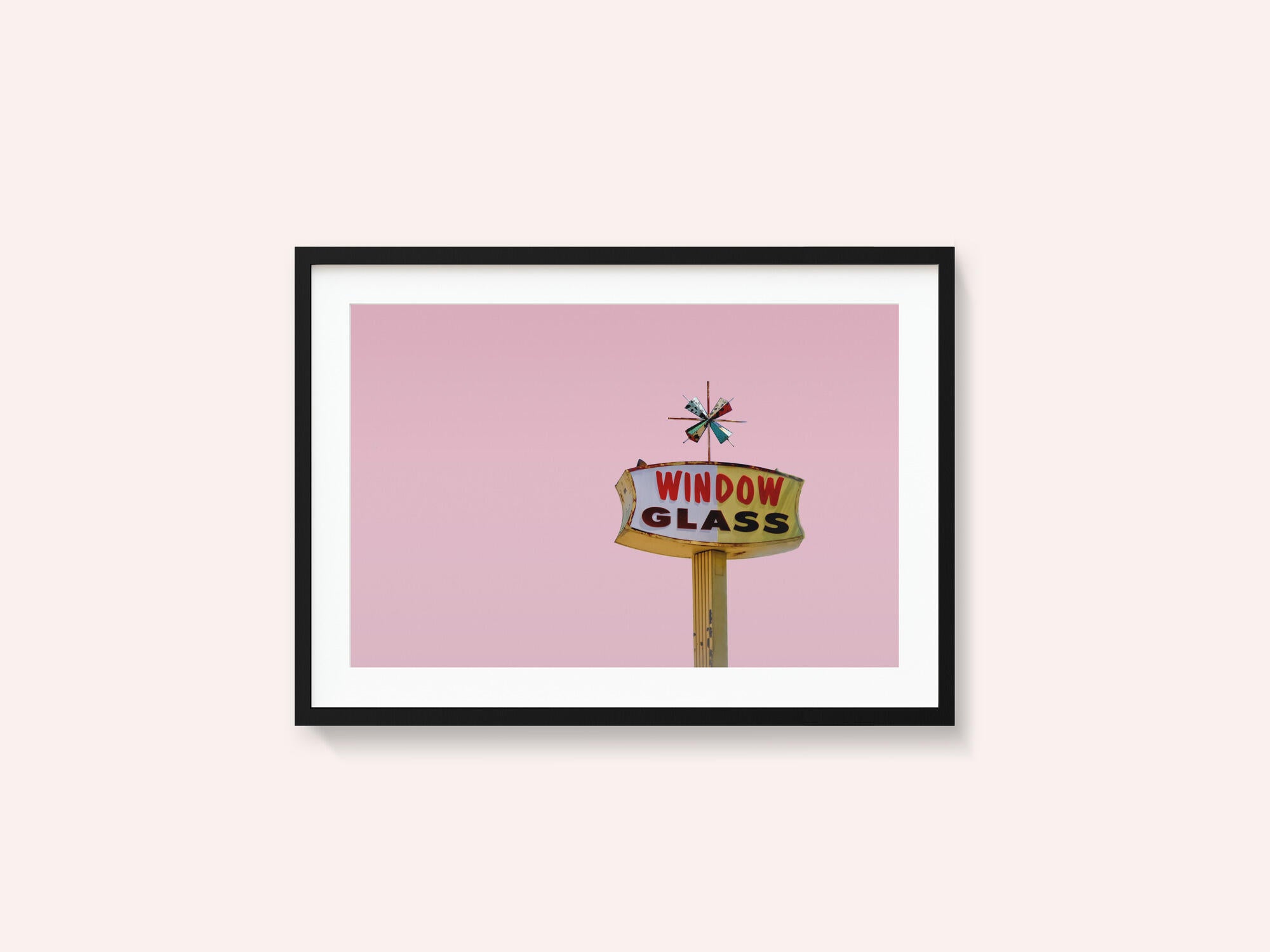 Atomic Pink Starburst Vintage Sign