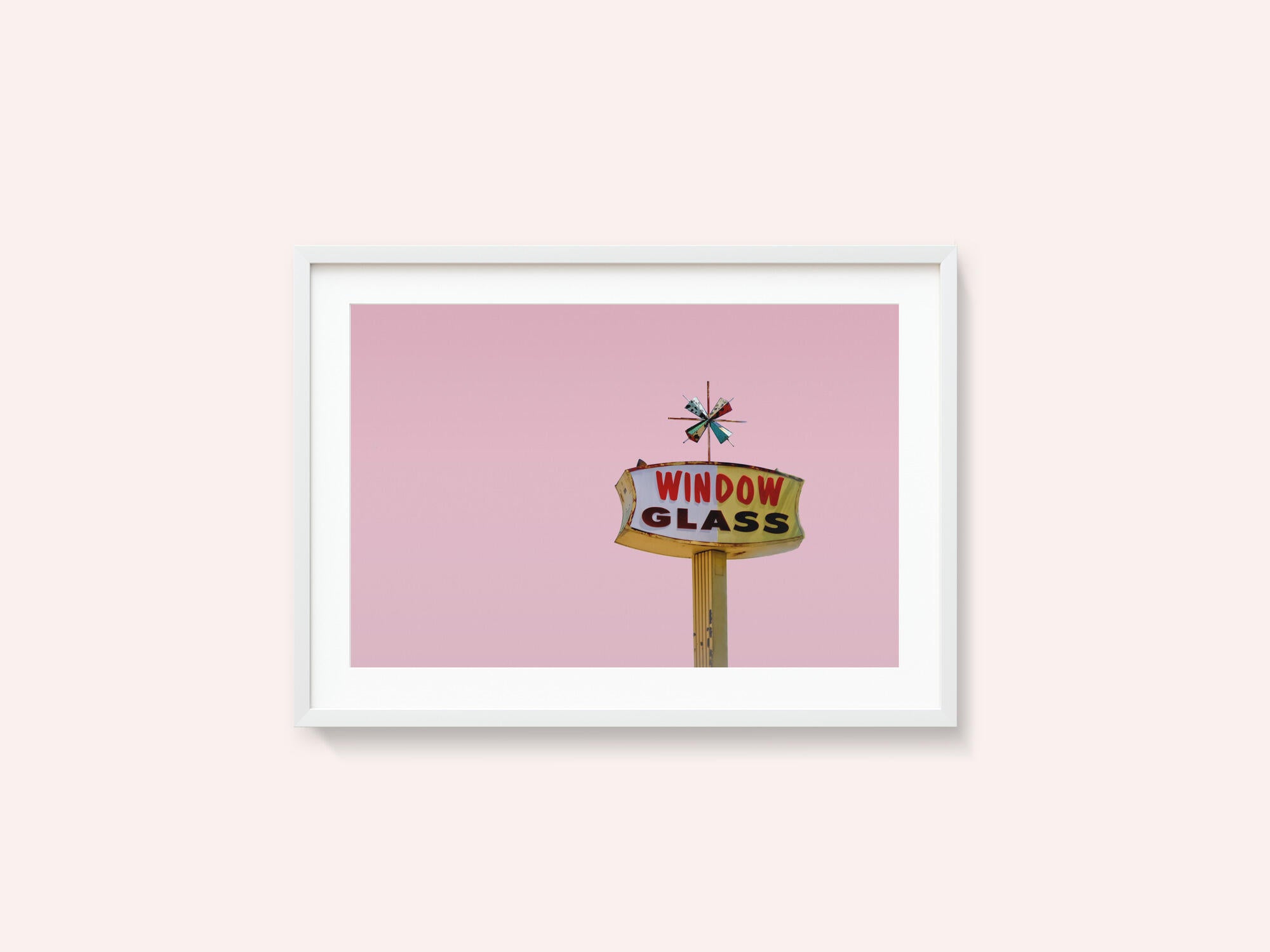 Atomic Pink Starburst Vintage Sign