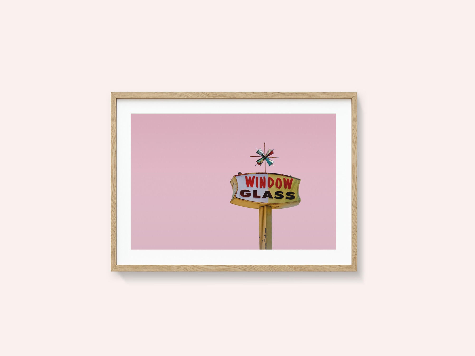 Atomic Pink Starburst Vintage Sign