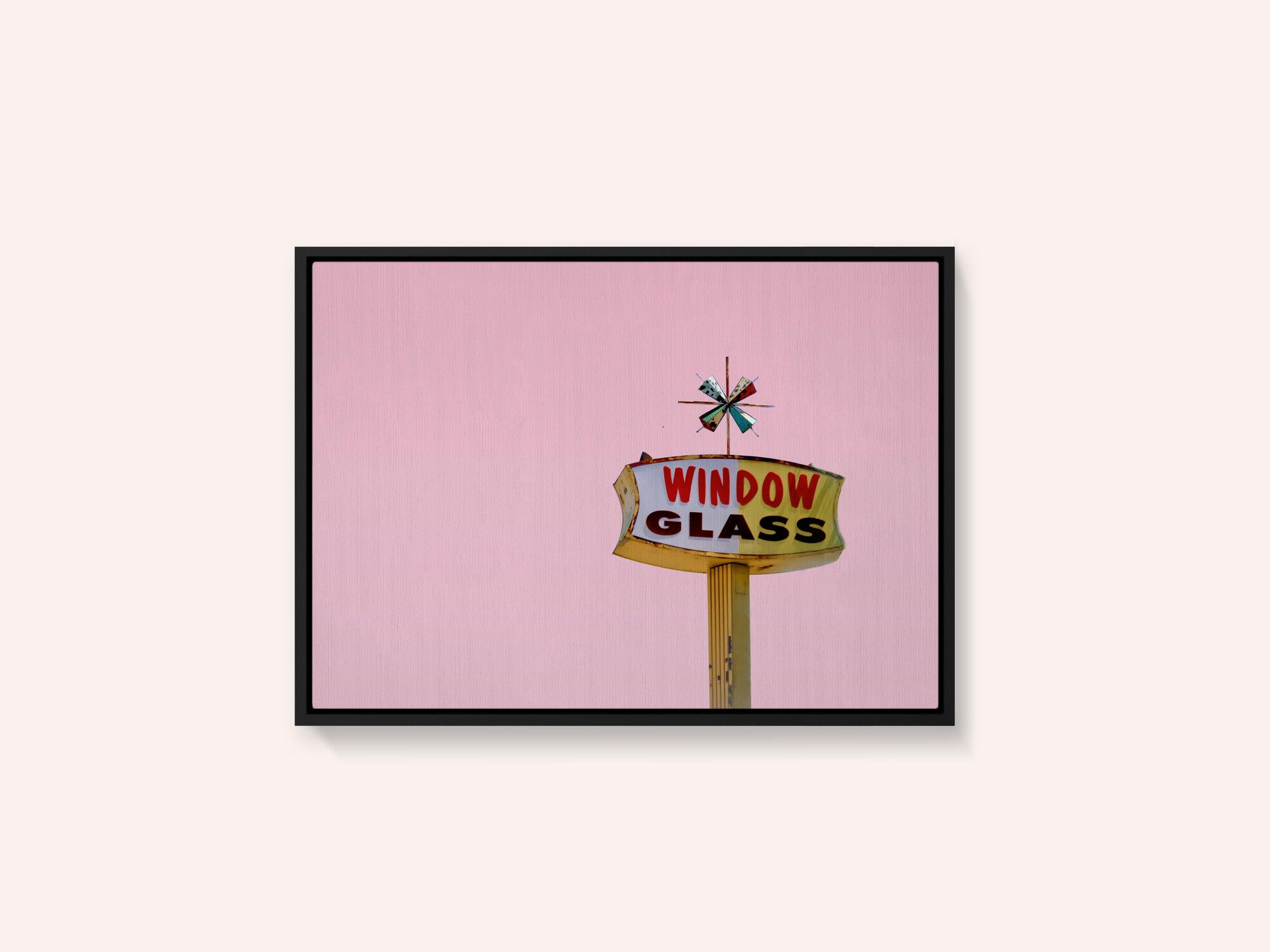 Atomic Pink Starburst Vintage Sign